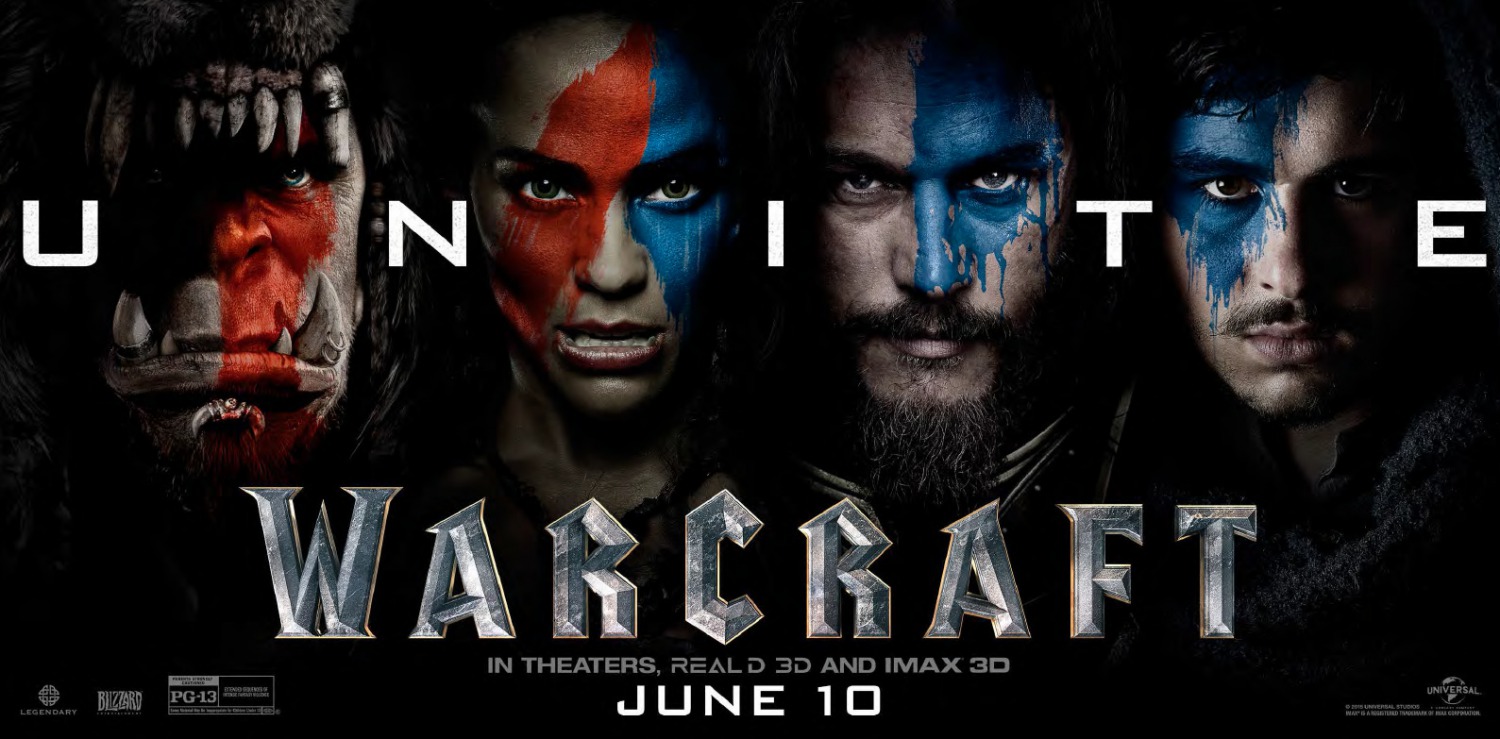 Warcraft movie poster film A4 A3 arte stampa cinema 