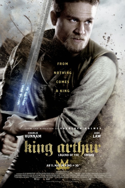 KING ARTHUR LEGEND OF THE SWORD CHARLIE HUNNAM POSTER FILM A4 A3 CINEMA MOVIE #2 