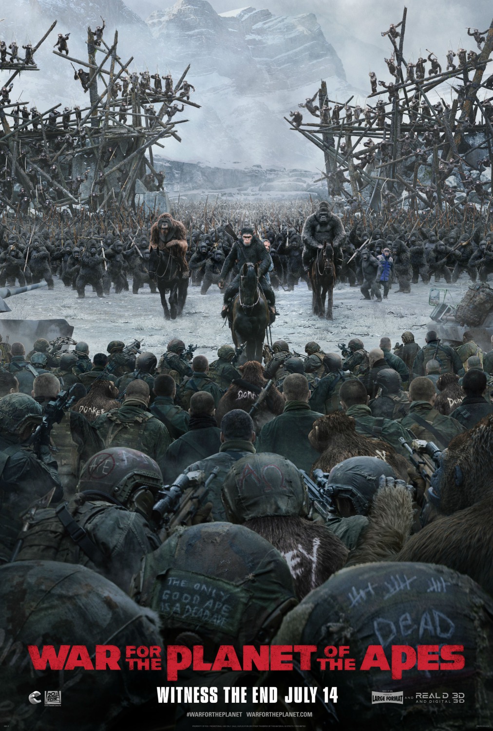 Image result for war for the planet of the apes movie poster