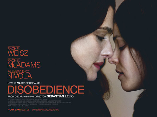 Flyer chirashi Movie Mini Poster Disobedience,Rachel Weisz,Rachel McAdams 