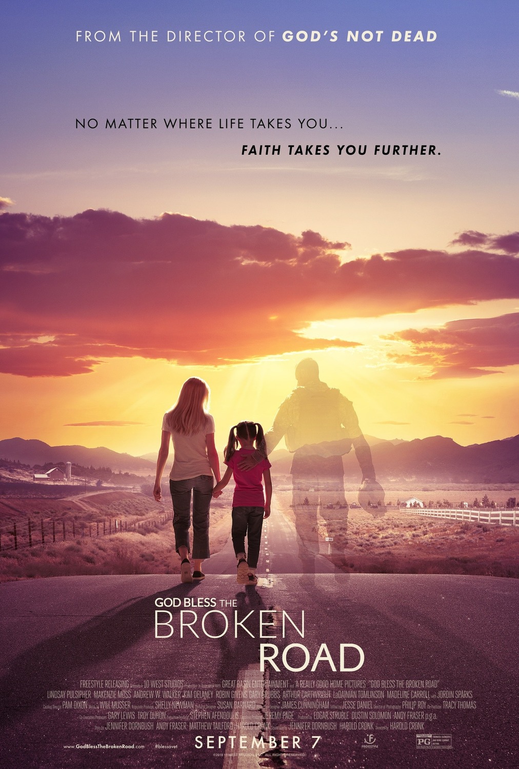 Extra Large Movie Poster Image for God Bless the Broken Road 
