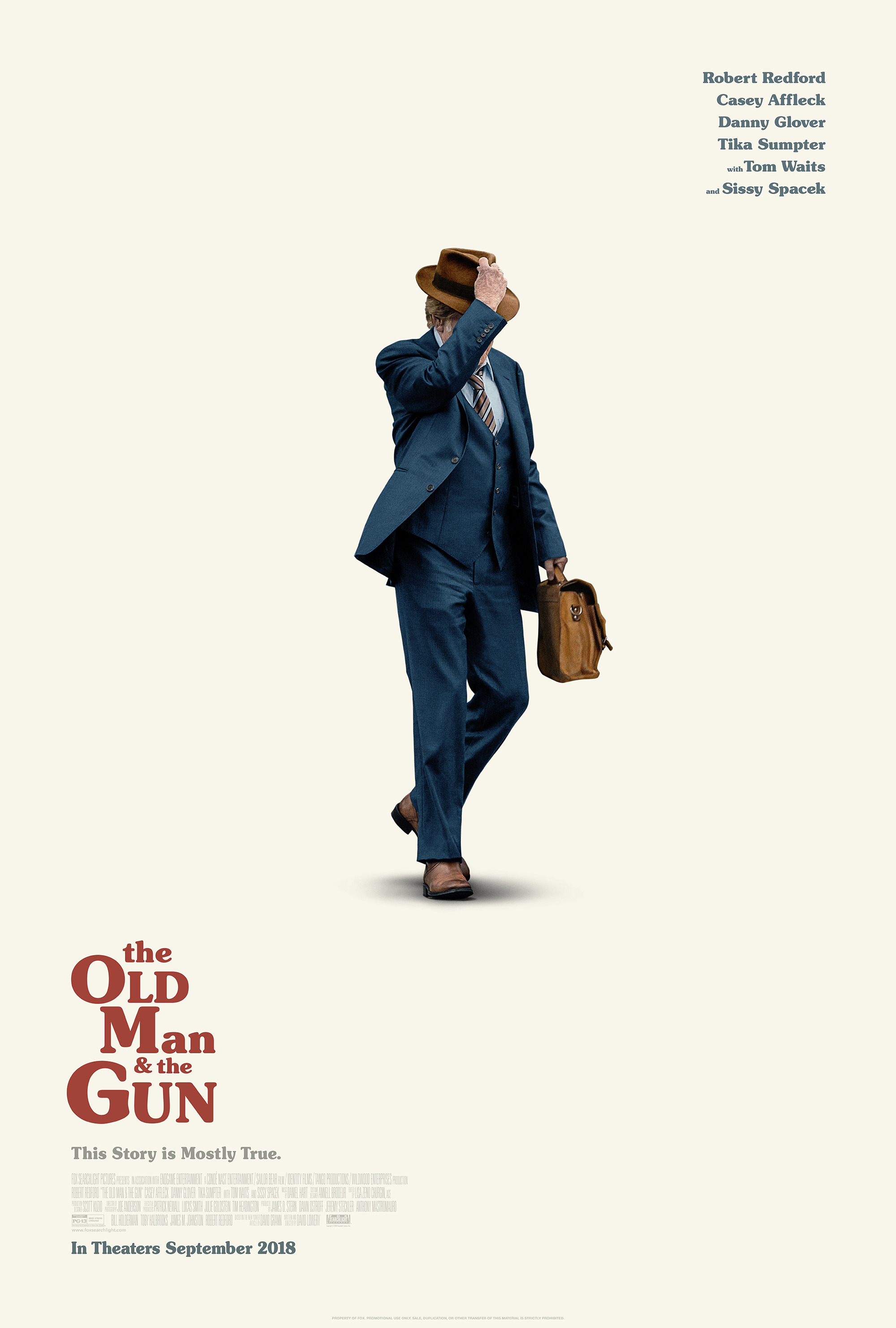 Mega Sized Movie Poster Image for The Old Man and the Gun (#1 of 2)