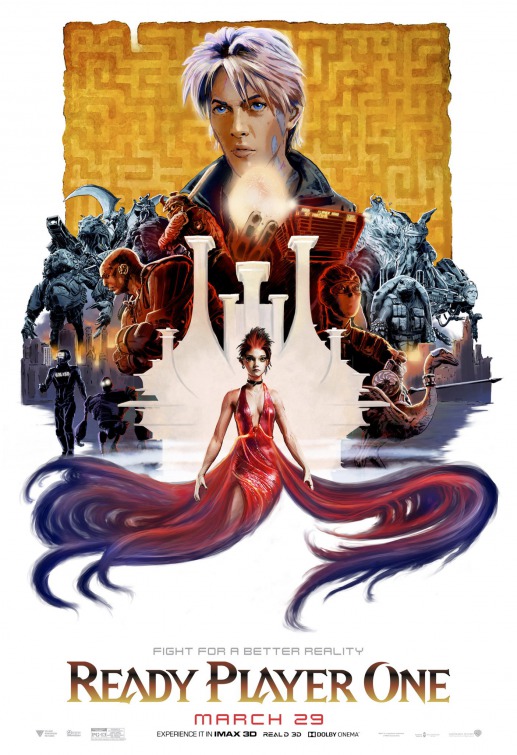 thumbnail image 2 of Ready Player One Movie Poster Print - 11x17, Wade Watts Back To The Future Easter Egg 2 of 6