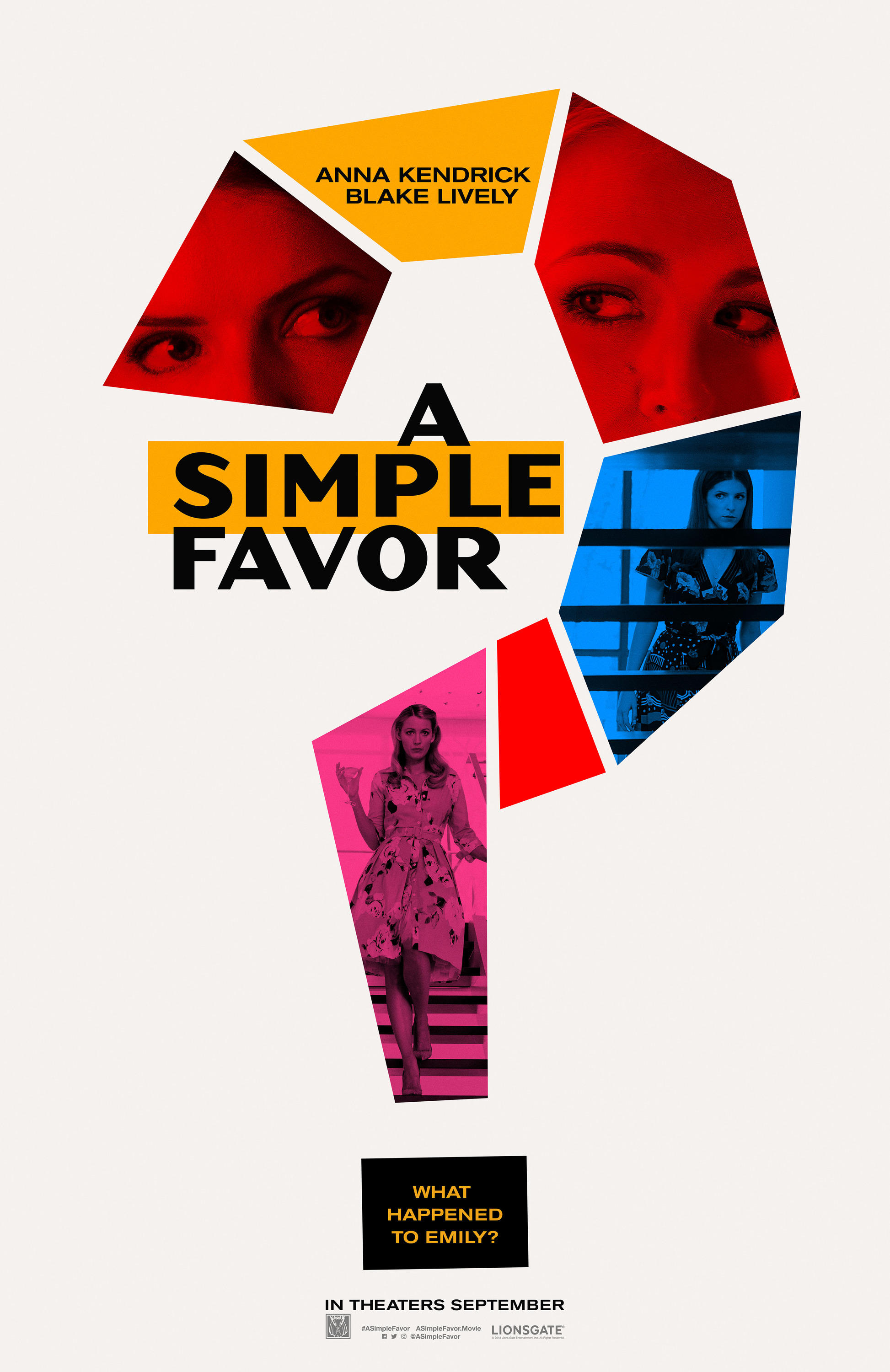 Mega Sized Movie Poster Image for A Simple Favor (#2 of 11)