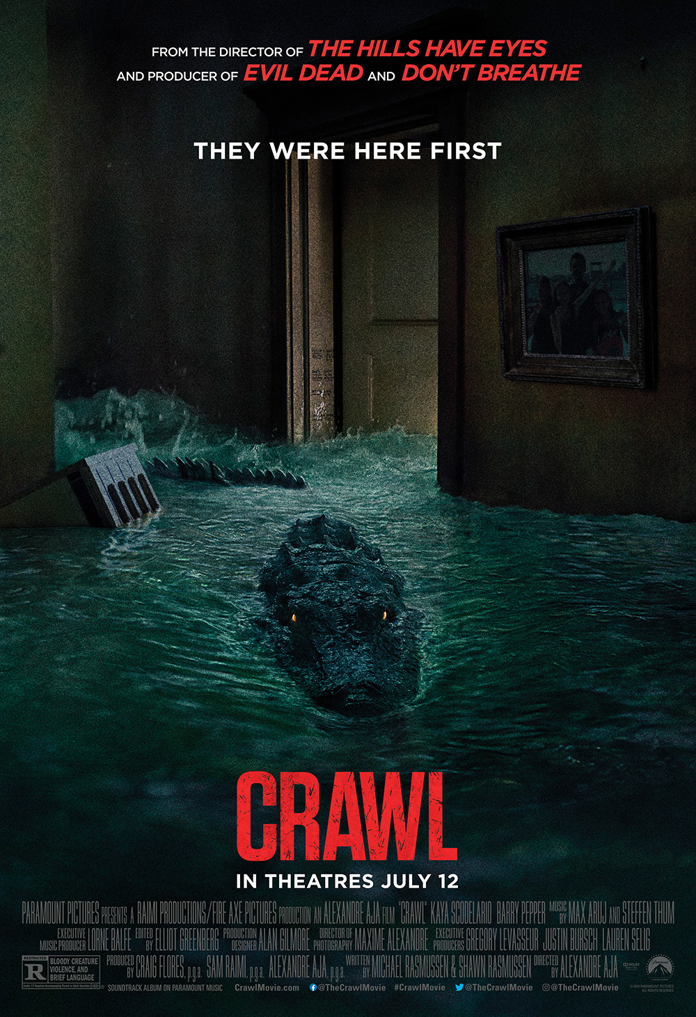 Extra Large Movie Poster Image for Crawl (#3 of 3)