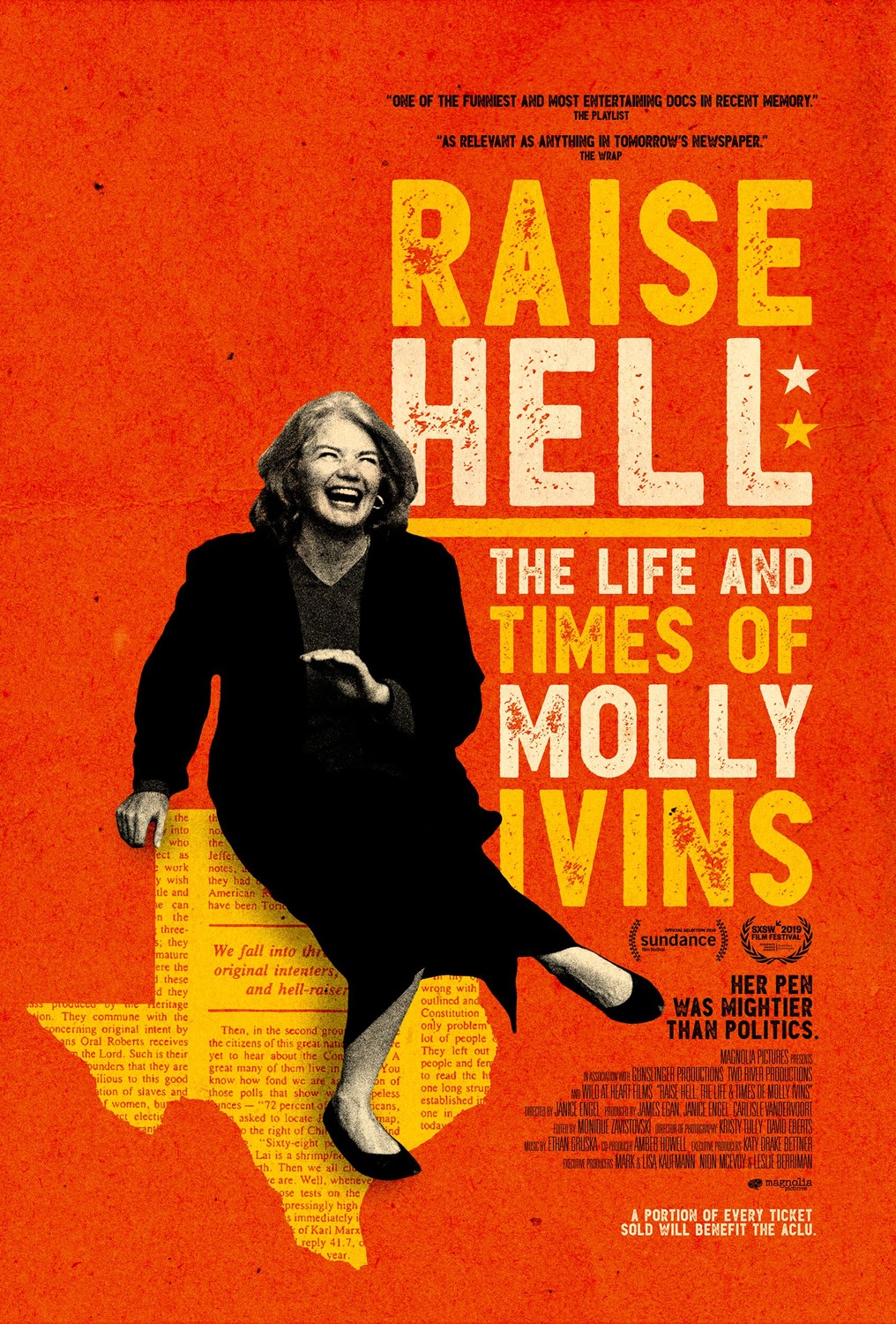 Extra Large Movie Poster Image for Raise Hell: The Life & Times of Molly Ivins 