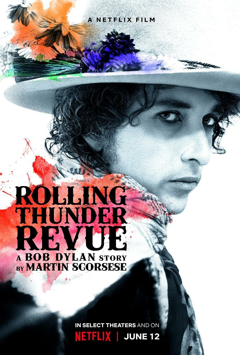 Extra Large Movie Poster Image for Rolling Thunder Revue: A Bob Dylan Story by Martin Scorsese 