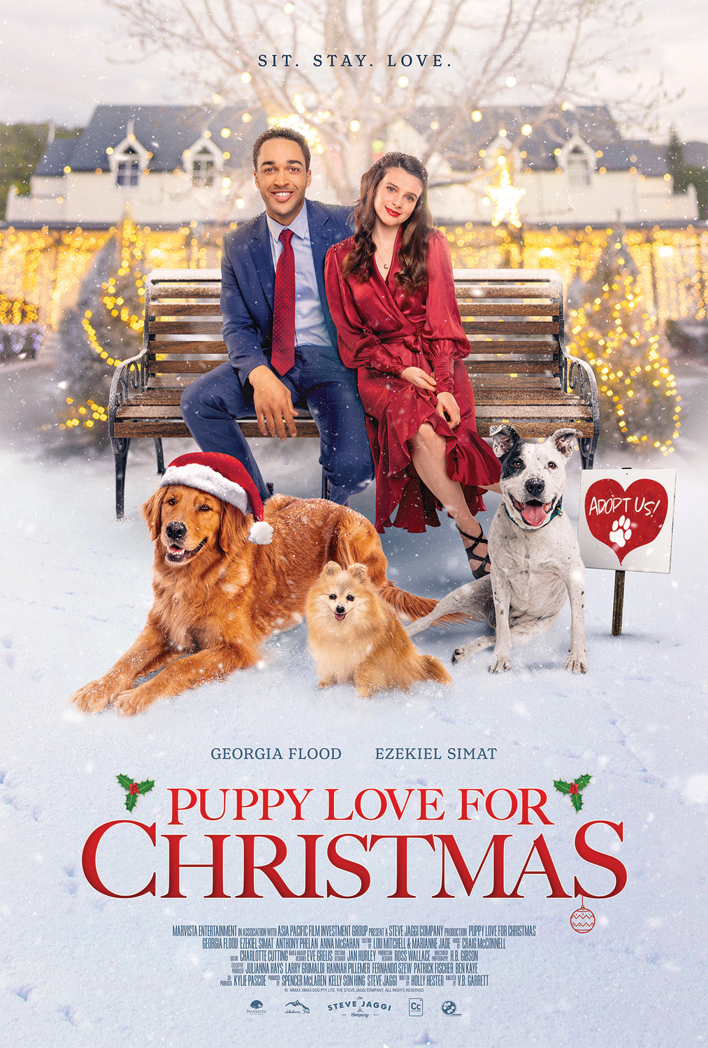 Extra Large Movie Poster Image for Puppy Love for Christmas 