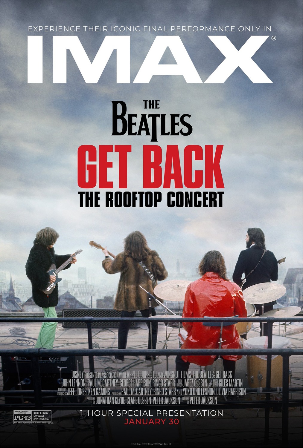 Extra Large Movie Poster Image for The Beatles: Get Back - The Rooftop Concert 