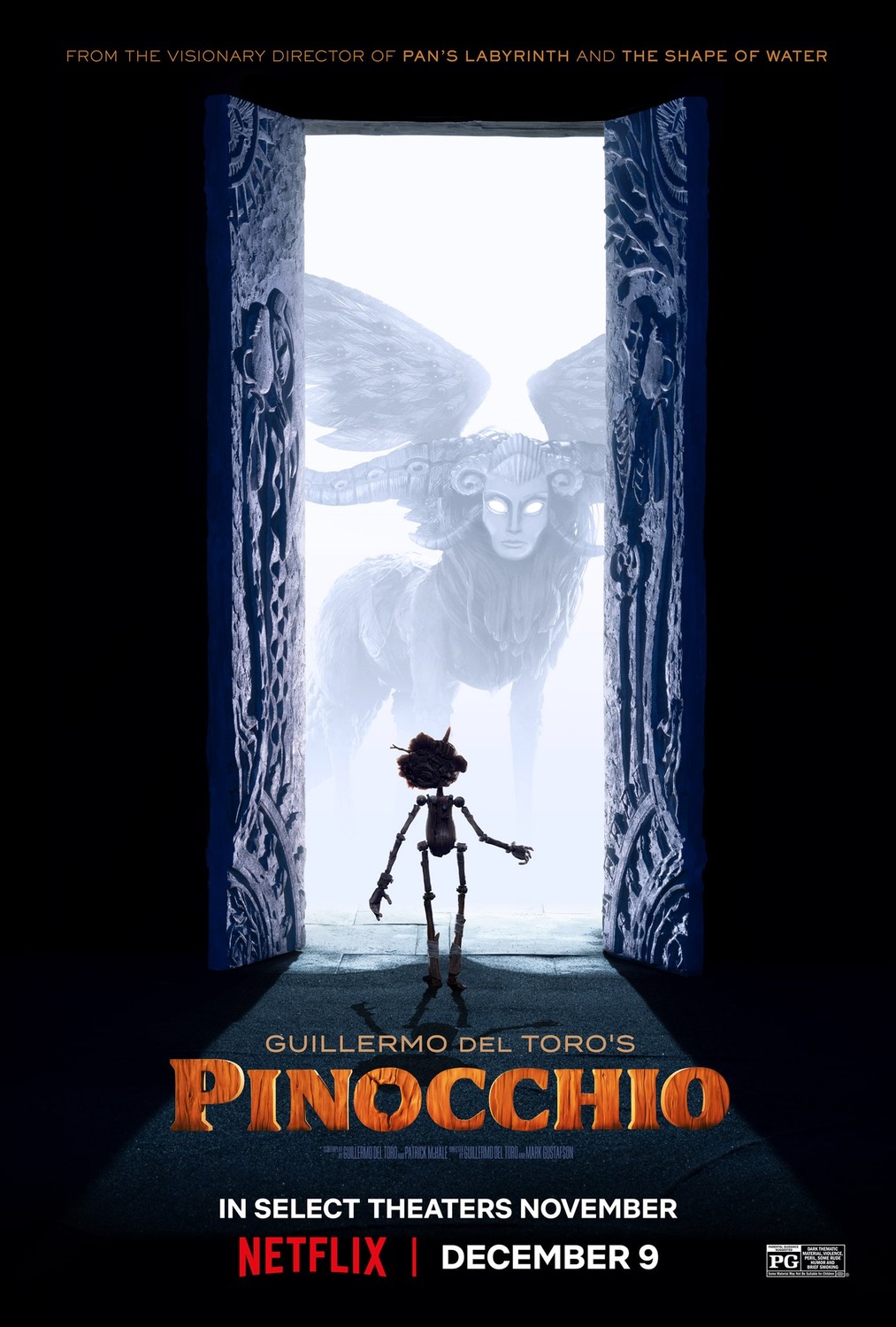 Extra Large Movie Poster Image for Guillermo del Toro's Pinocchio (#2 of 3)