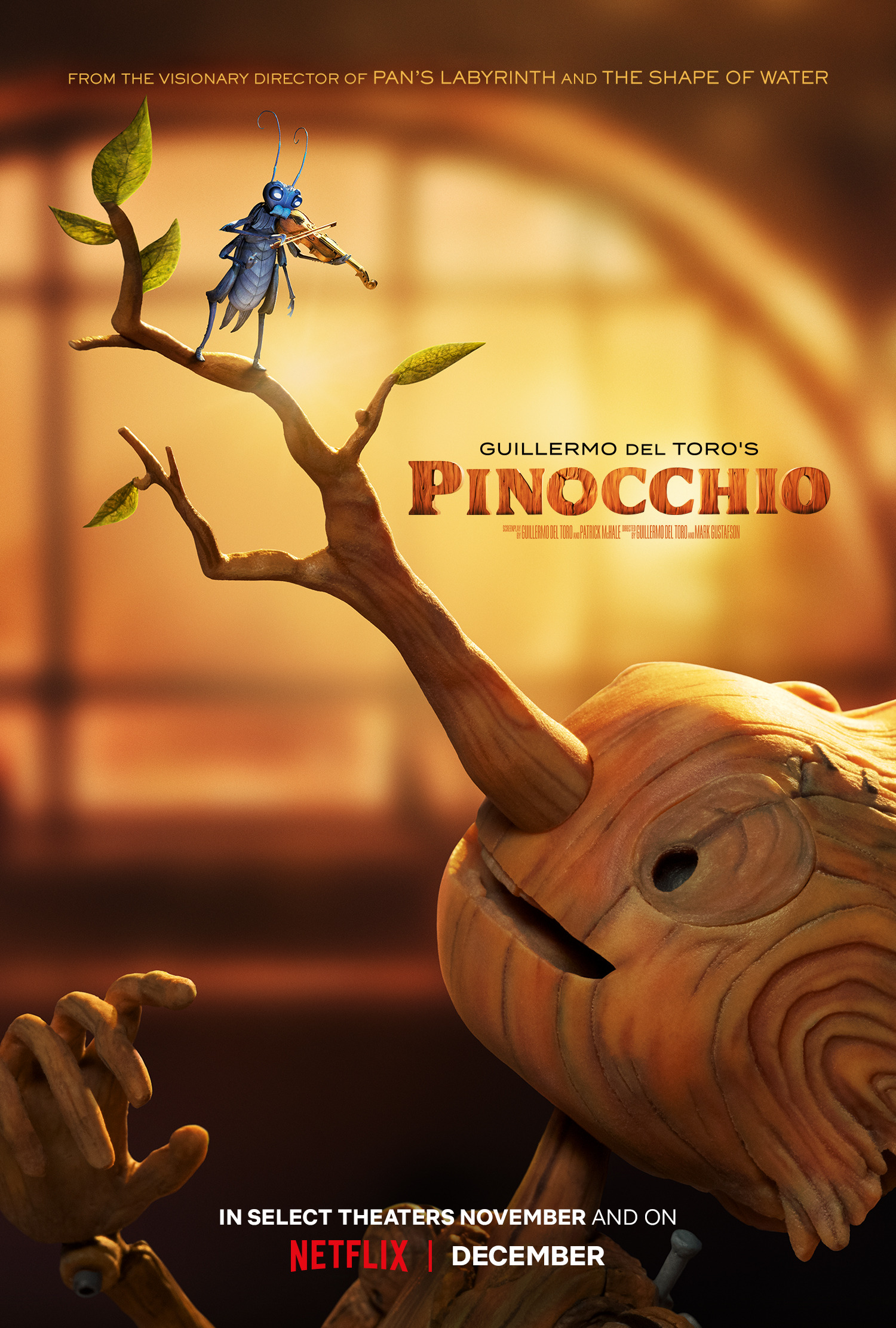 Mega Sized Movie Poster Image for Guillermo del Toro's Pinocchio 