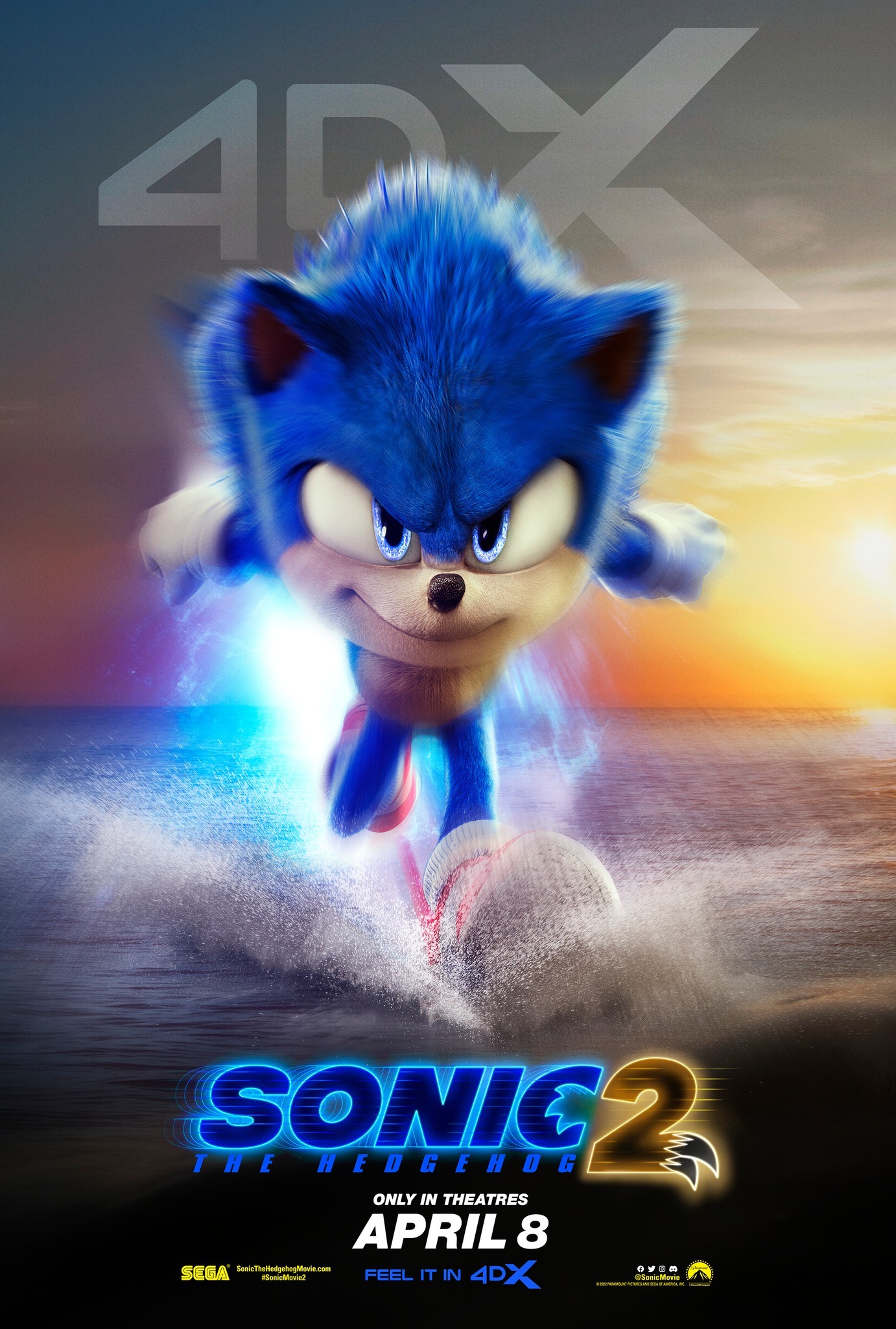 Sonic the Hedgehog 2 (#10 of 34): Mega Sized Movie Poster Image - IMP Awards