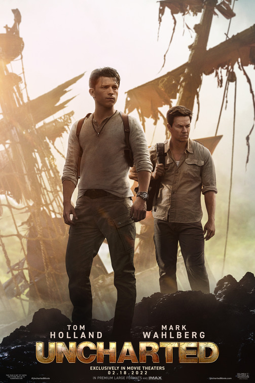 Quadro Uncharted Fora Do Mapa Filme 2022 Pôster C Moldura A3