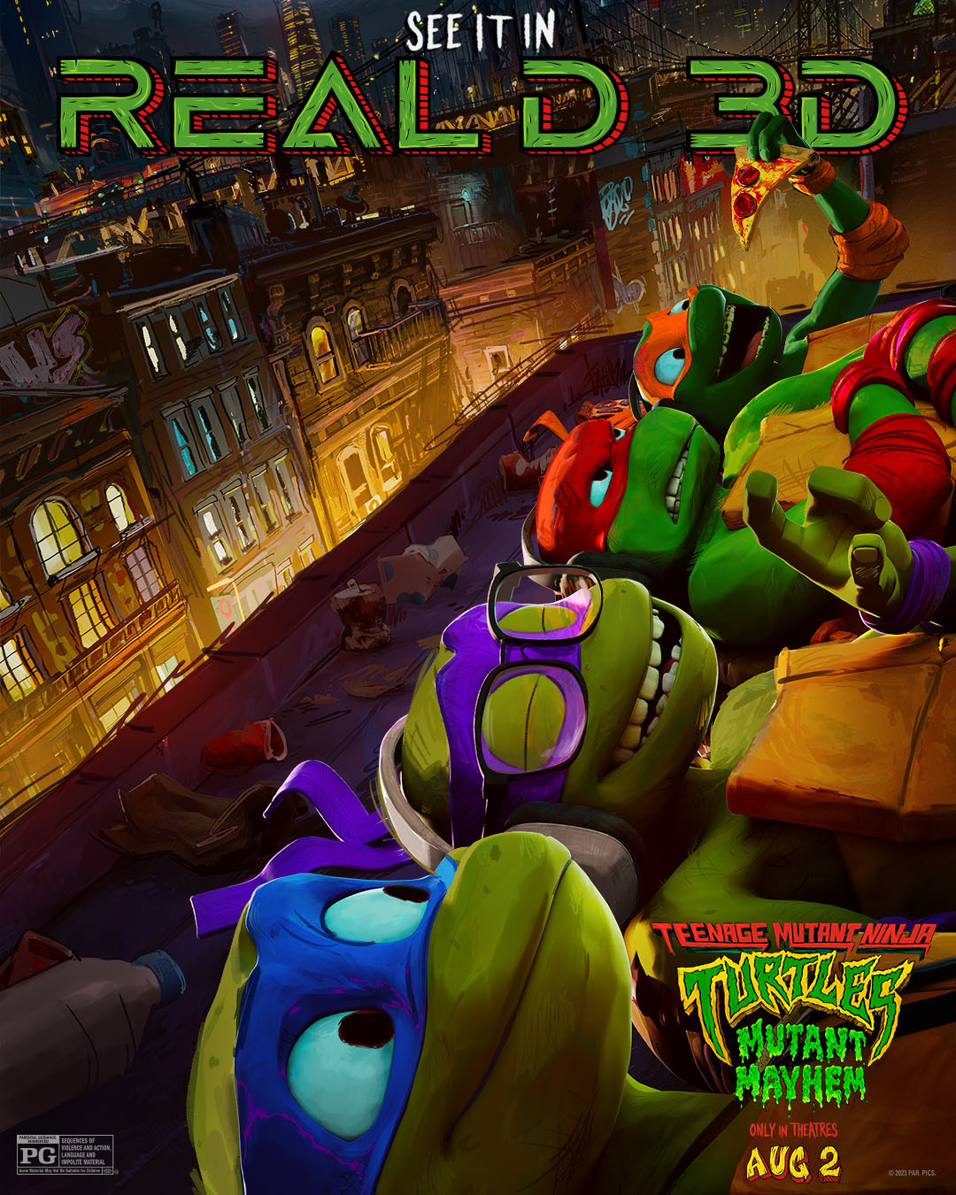 Extra Large Movie Poster Image for Teenage Mutant Ninja Turtles: Mutant Mayhem (#38 of 48)