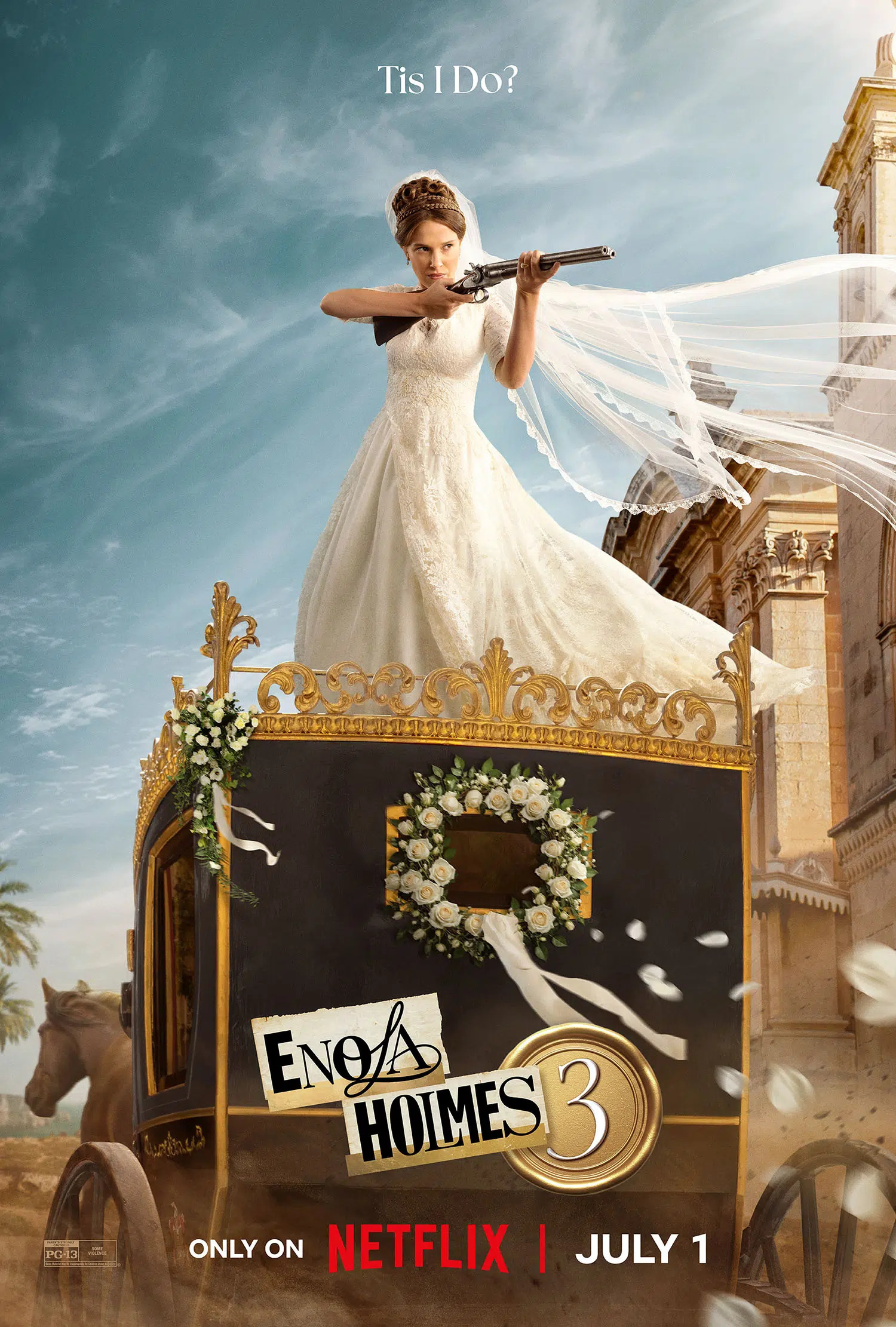 Mega Sized Movie Poster Image for Enola Holmes 3 (#1 of 2)