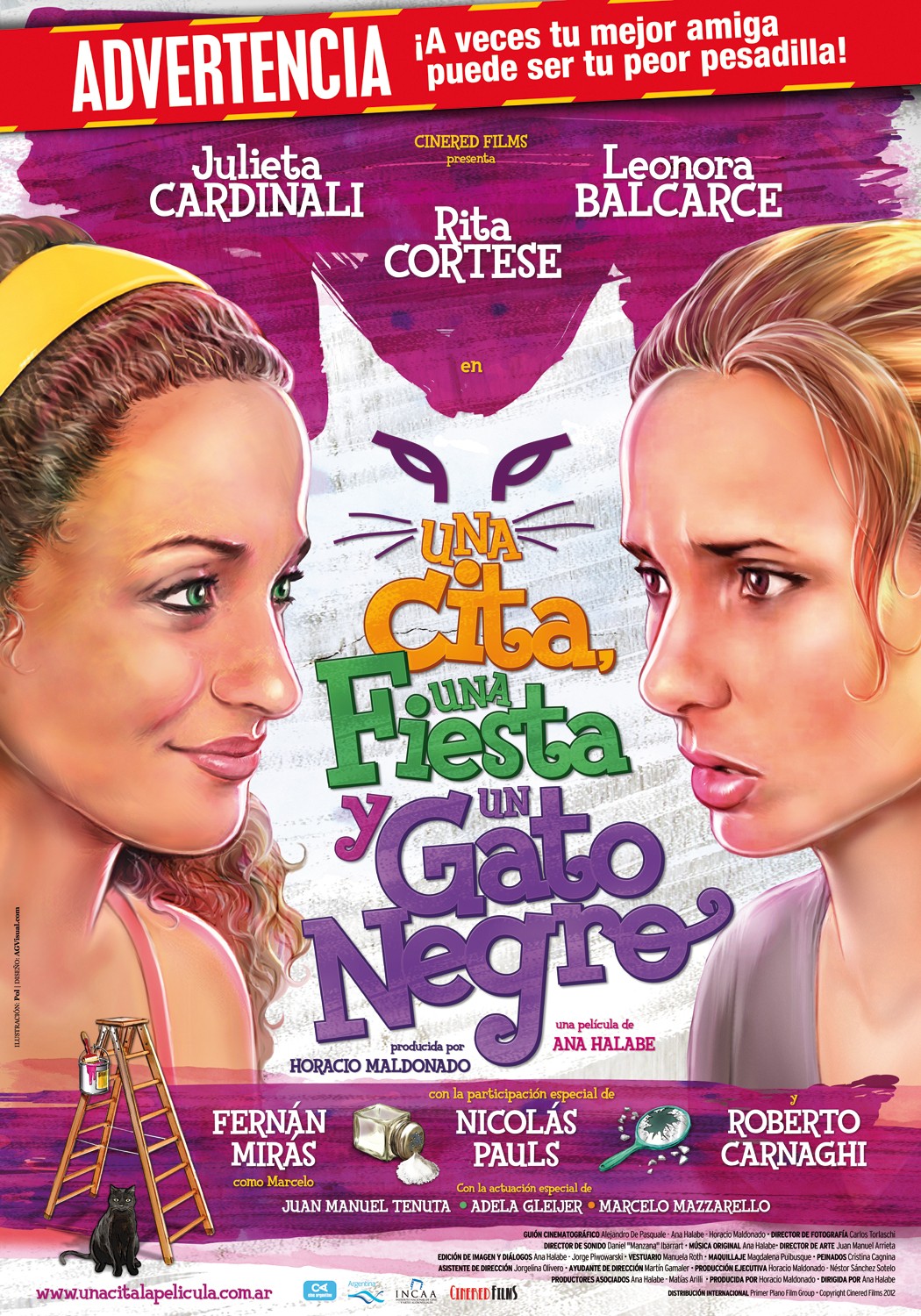 Extra Large Movie Poster Image for Una cita, una fiesta y un gato negro 