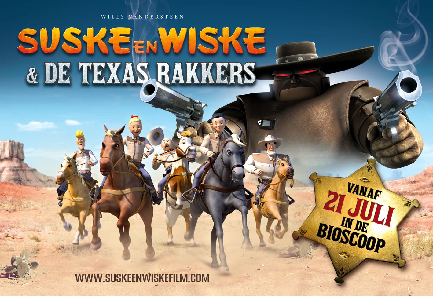 Extra Large Movie Poster Image for Suske en Wiske: De Texas rakkers (#2 of 2)