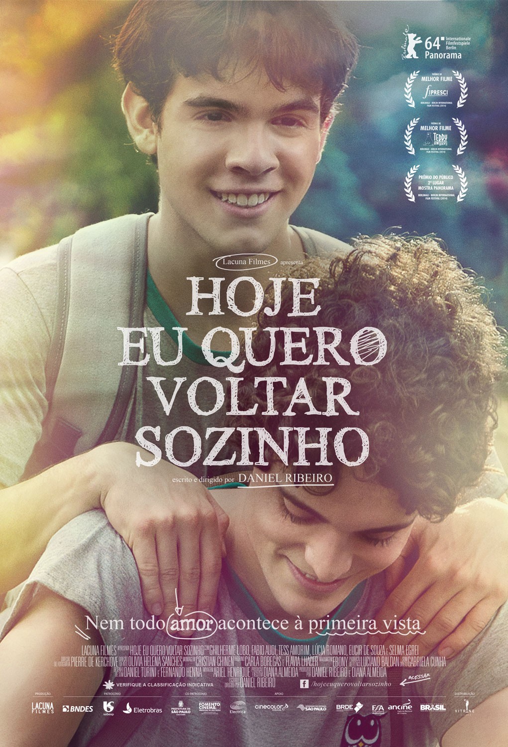 Extra Large Movie Poster Image for Hoje Eu Quero Voltar Sozinho (#2 of 4)