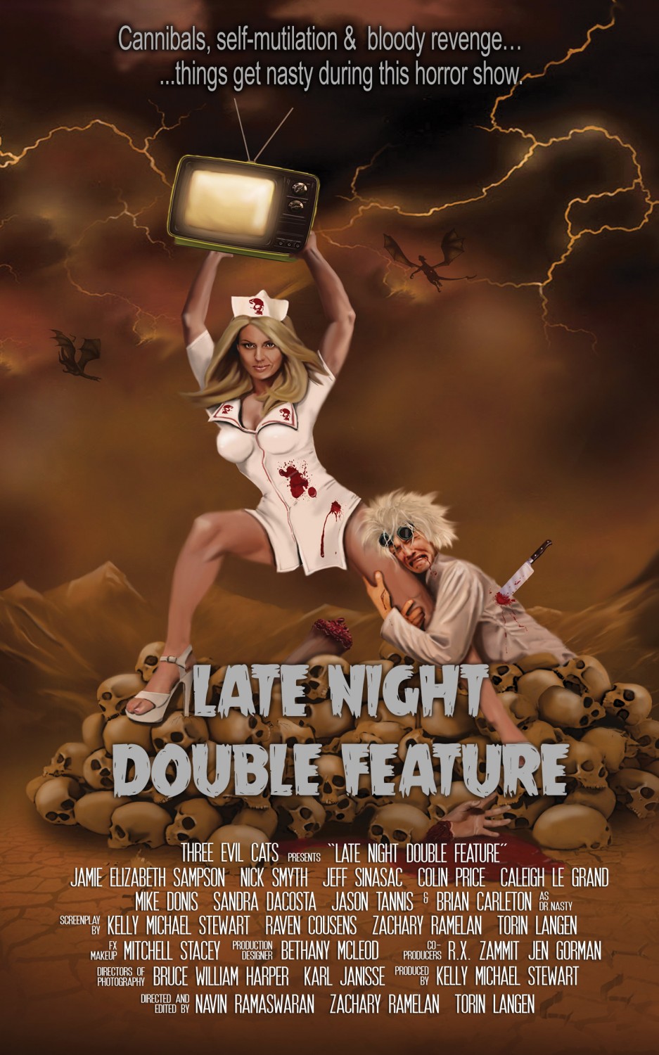 Extra Large Movie Poster Image for Late Night Double Feature 