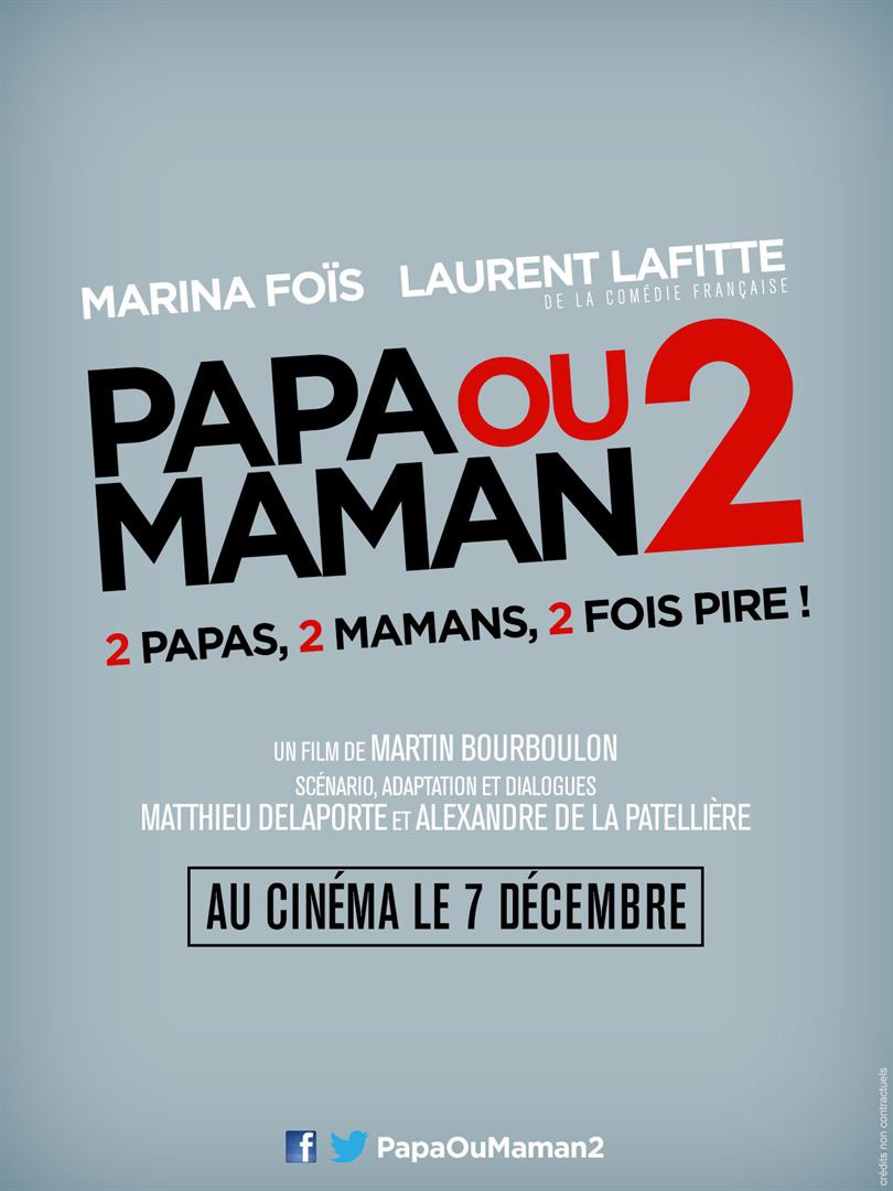 Extra Large Movie Poster Image for Papa ou maman 2 (#1 of 2)