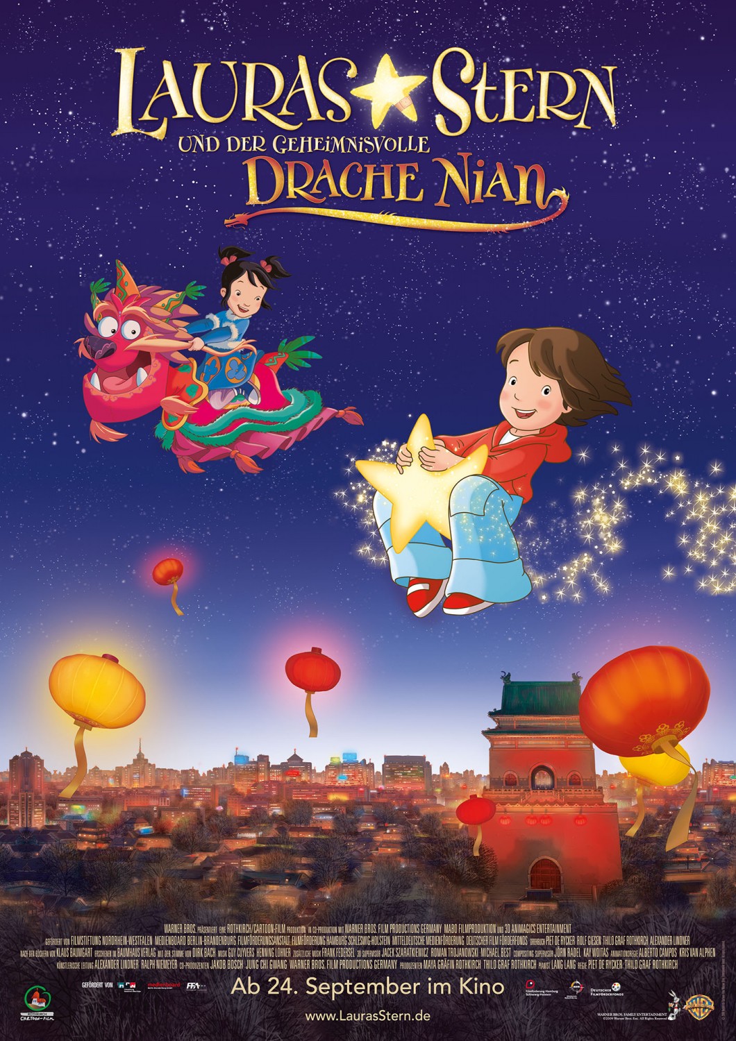 Extra Large Movie Poster Image for Lauras Stern und der geheimnisvolle Drache Nian (#1 of 4)