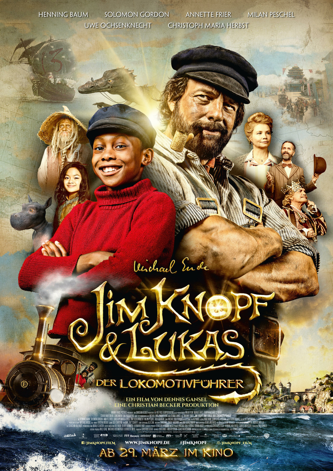 Extra Large Movie Poster Image for Jim Knopf und Lukas der Lokomotivführer (#1 of 10)