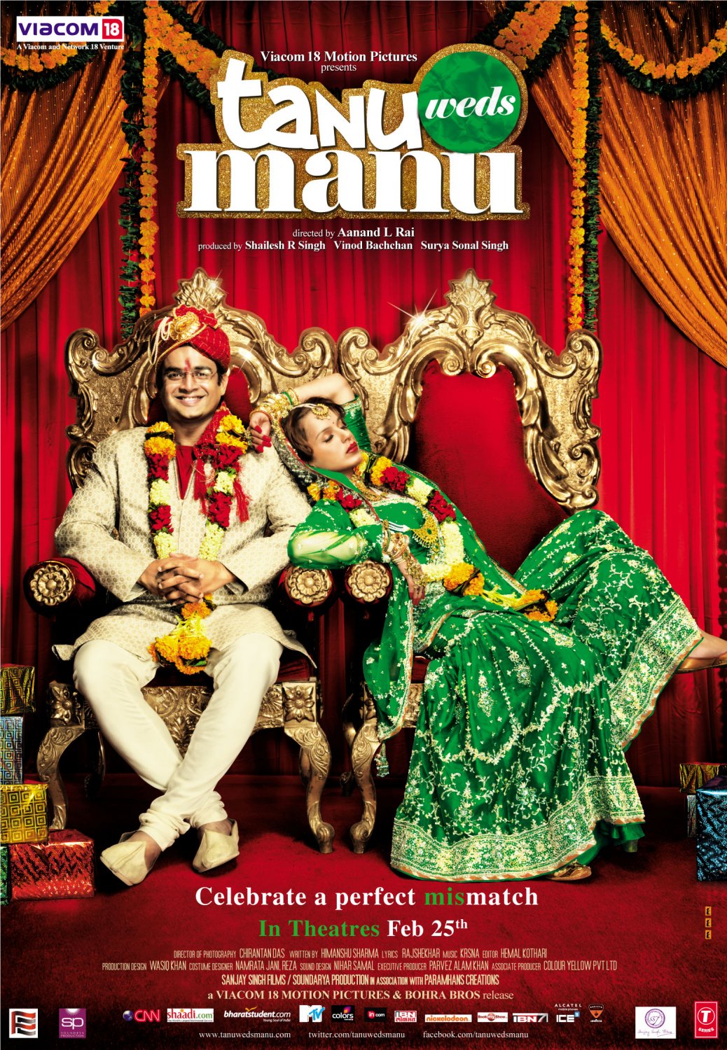 Extra Large Movie Poster Image for Tanu Weds Manu (#1 of 2)