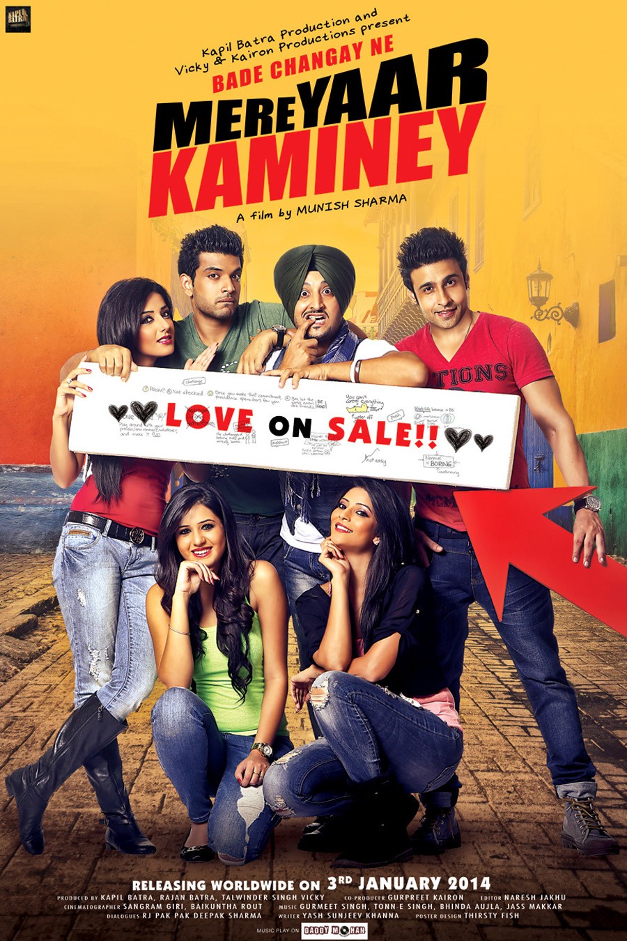 Extra Large Movie Poster Image for Mere Yaar Kaminey (#1 of 4)