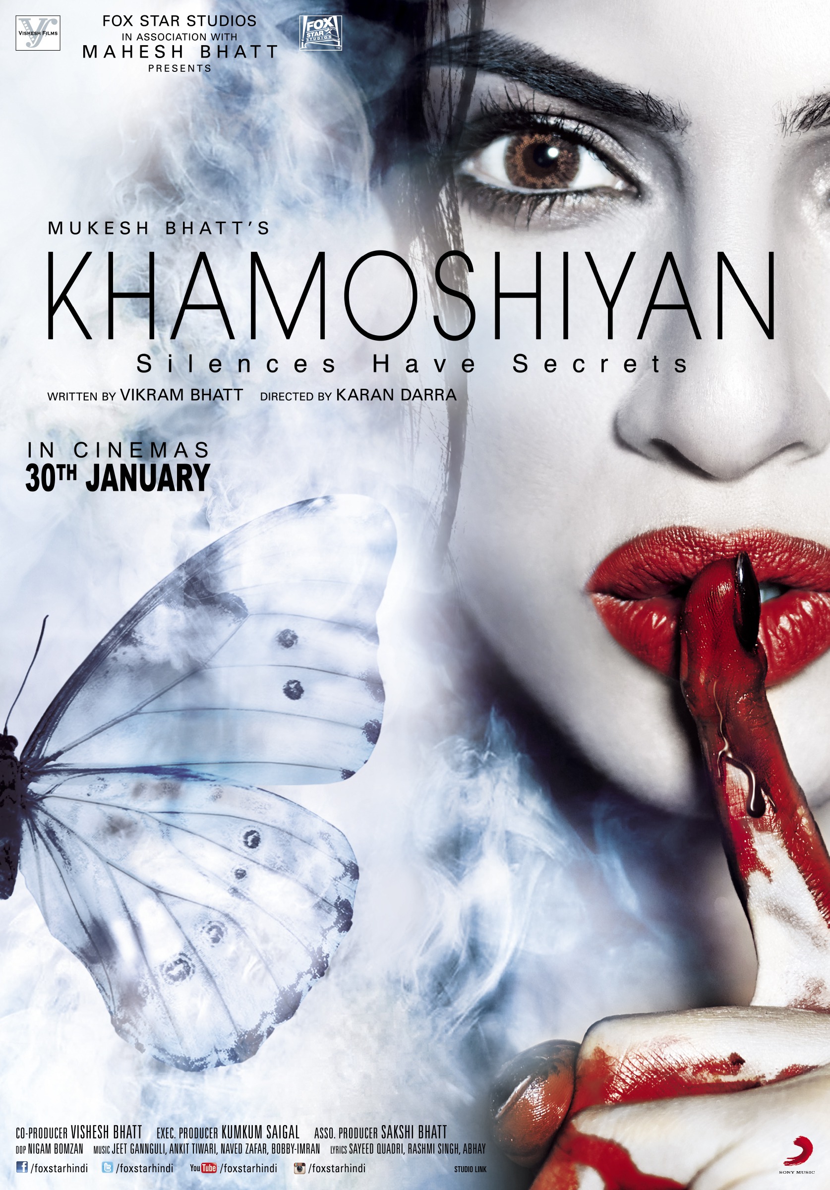 Mega Sized Movie Poster Image for Khamoshiyan 