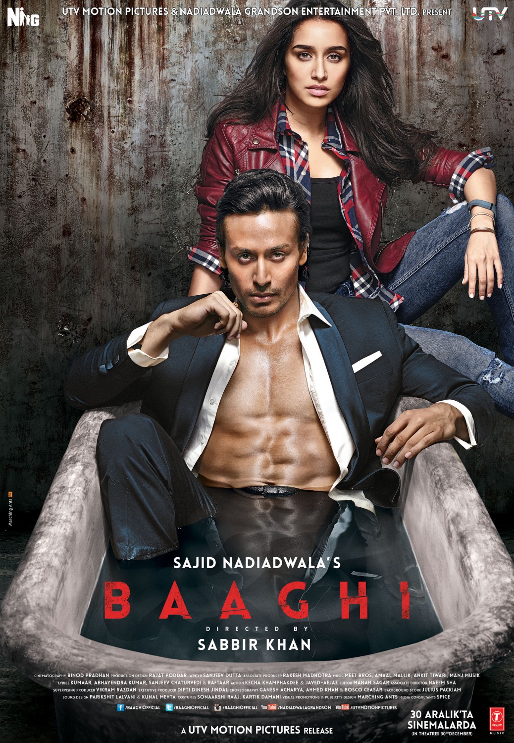 Extra Large Movie Poster Image for Baaghi (#1 of 7)