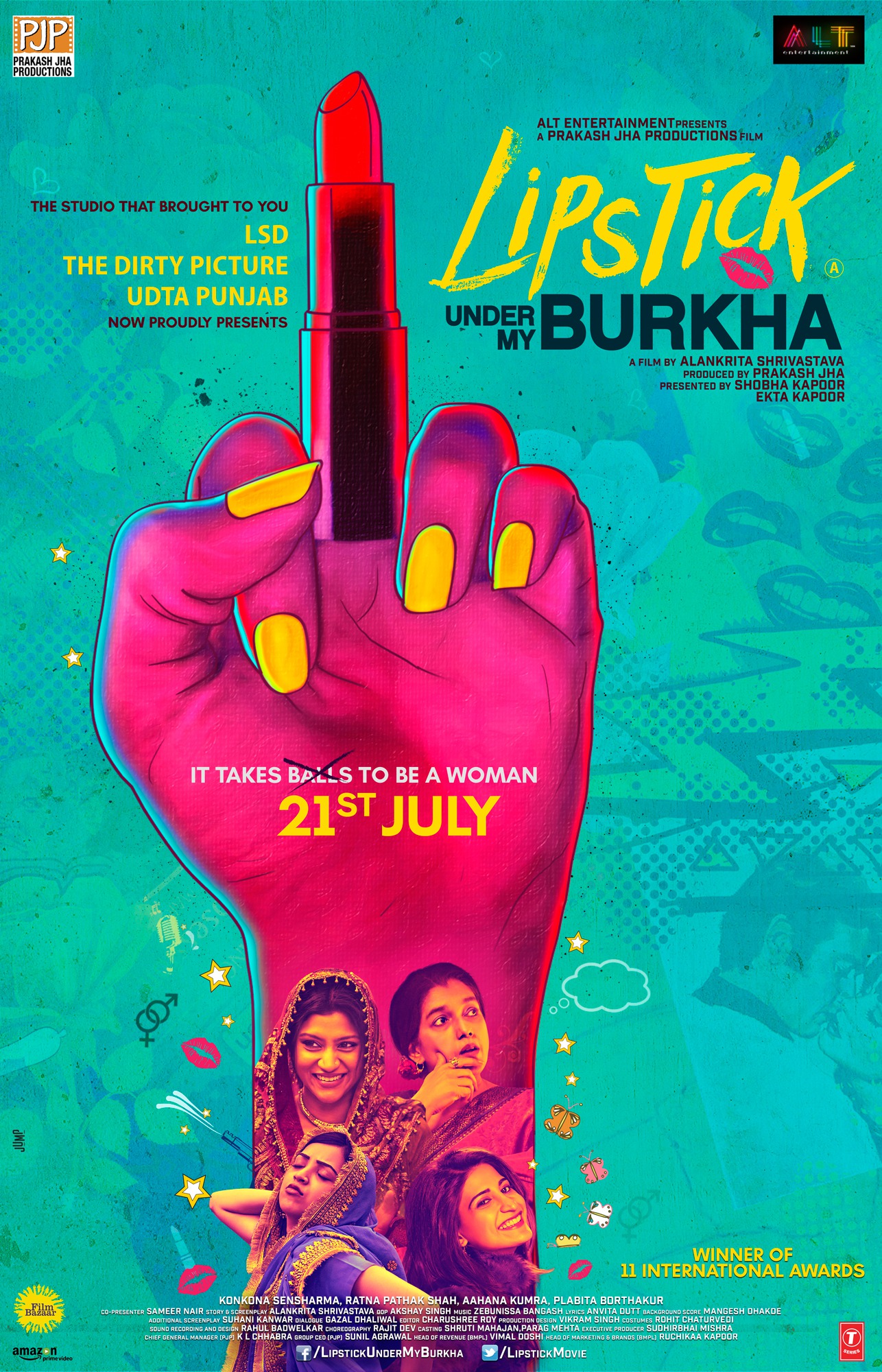 Mega Sized Movie Poster Image for Lipstick Under My Burkha (#2 of 2)