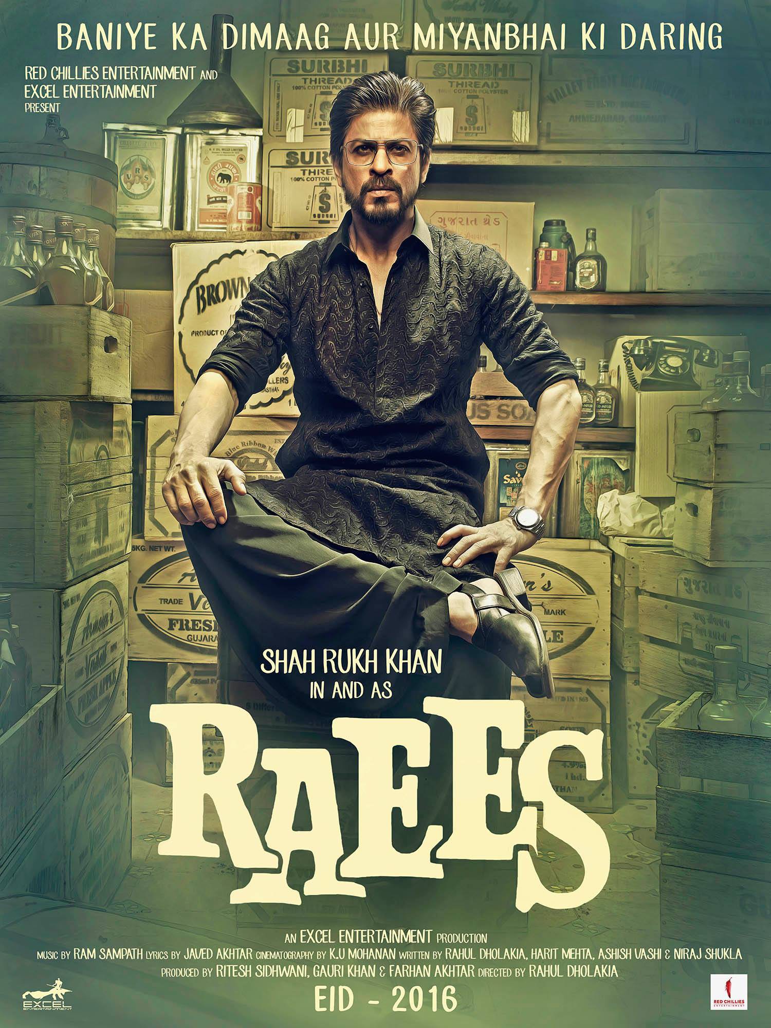 Mega Sized Movie Poster Image for Raees (#1 of 2)