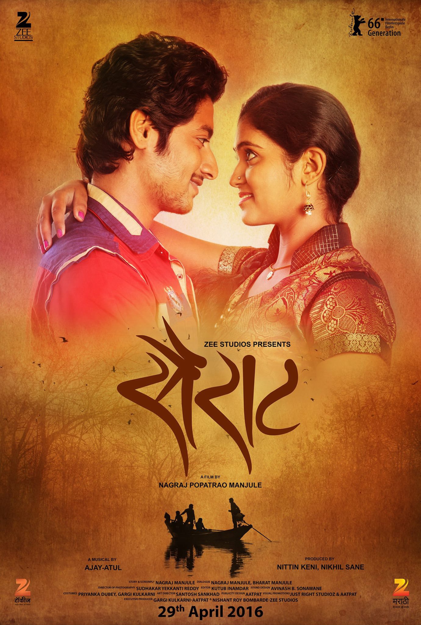 Mega Sized Movie Poster Image for Sairat 