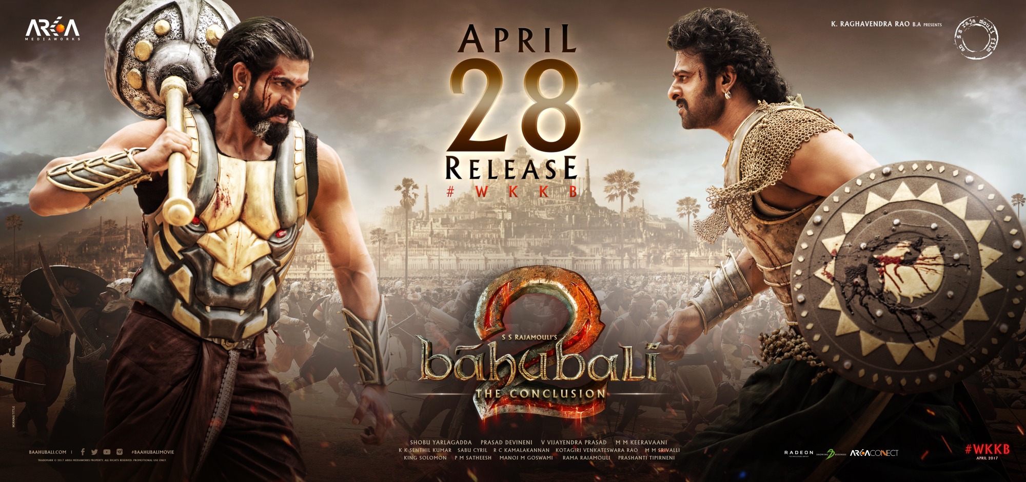 Mega Sized Movie Poster Image for Baahubali 2: The Conclusion (#12 of 12)