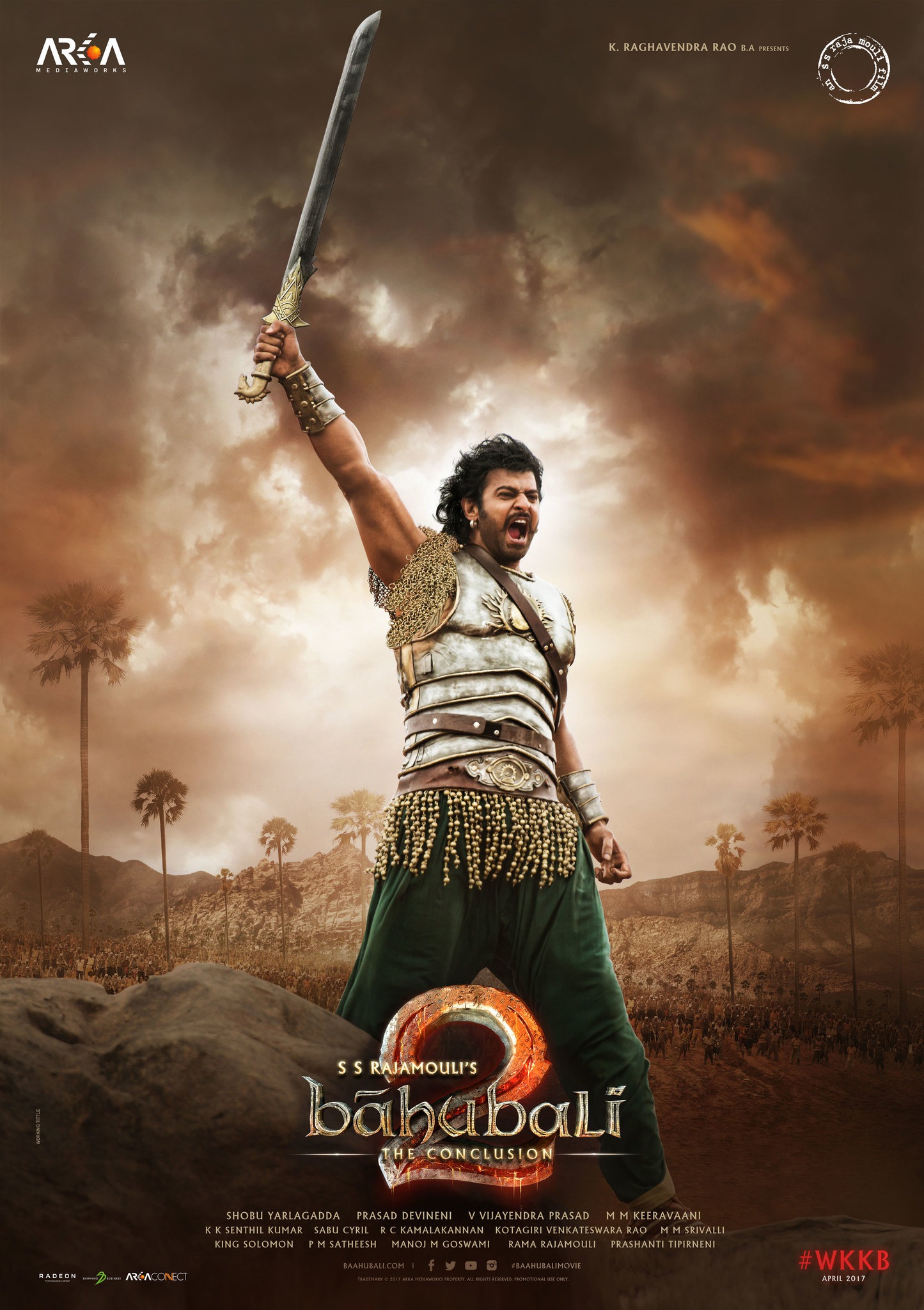 Mega Sized Movie Poster Image for Baahubali 2: The Conclusion (#1 of 12)