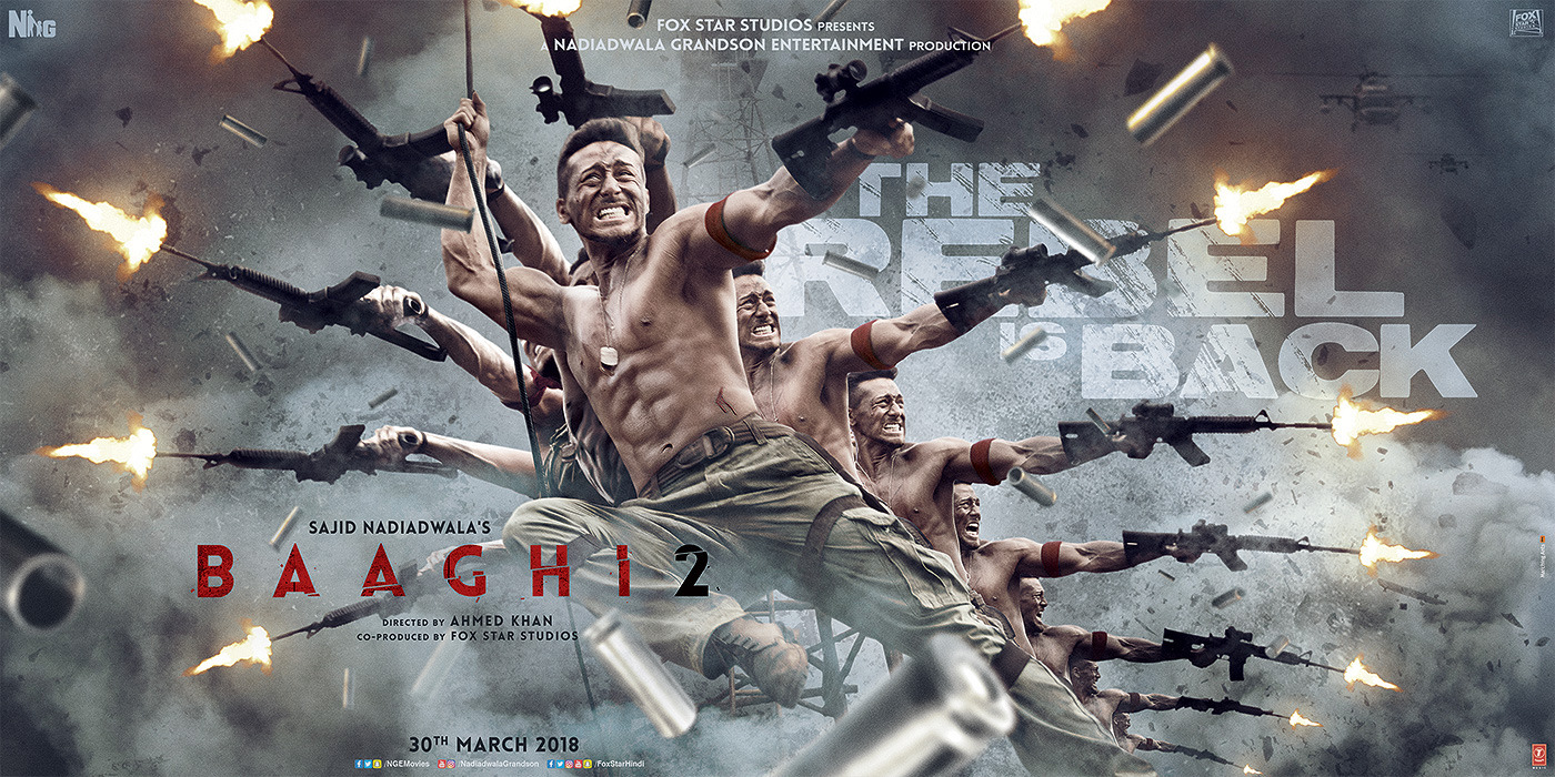 Extra Large Movie Poster Image for Baaghi 2 (#3 of 6)