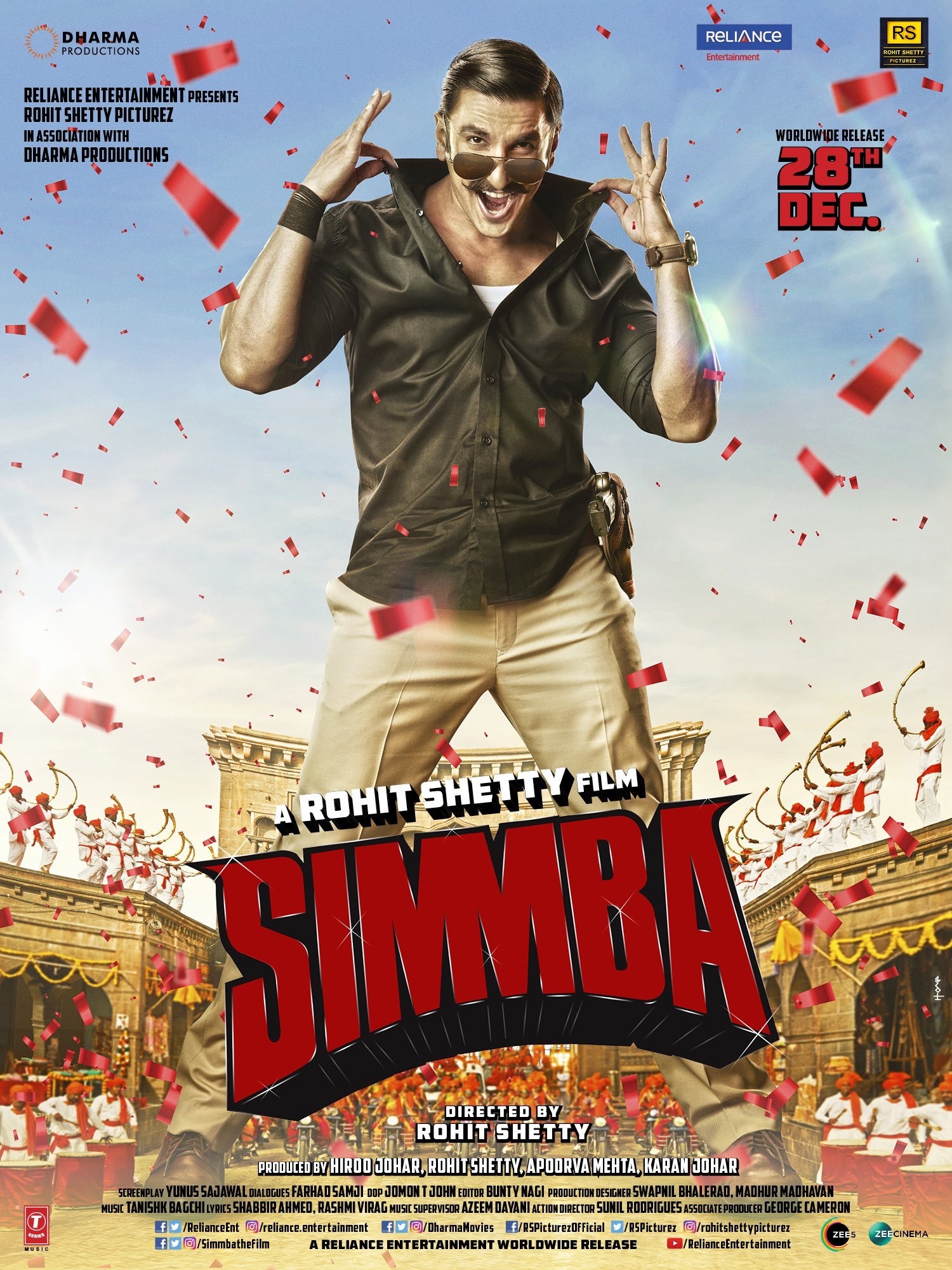 Mega Sized Movie Poster Image for Simmba (#4 of 7)