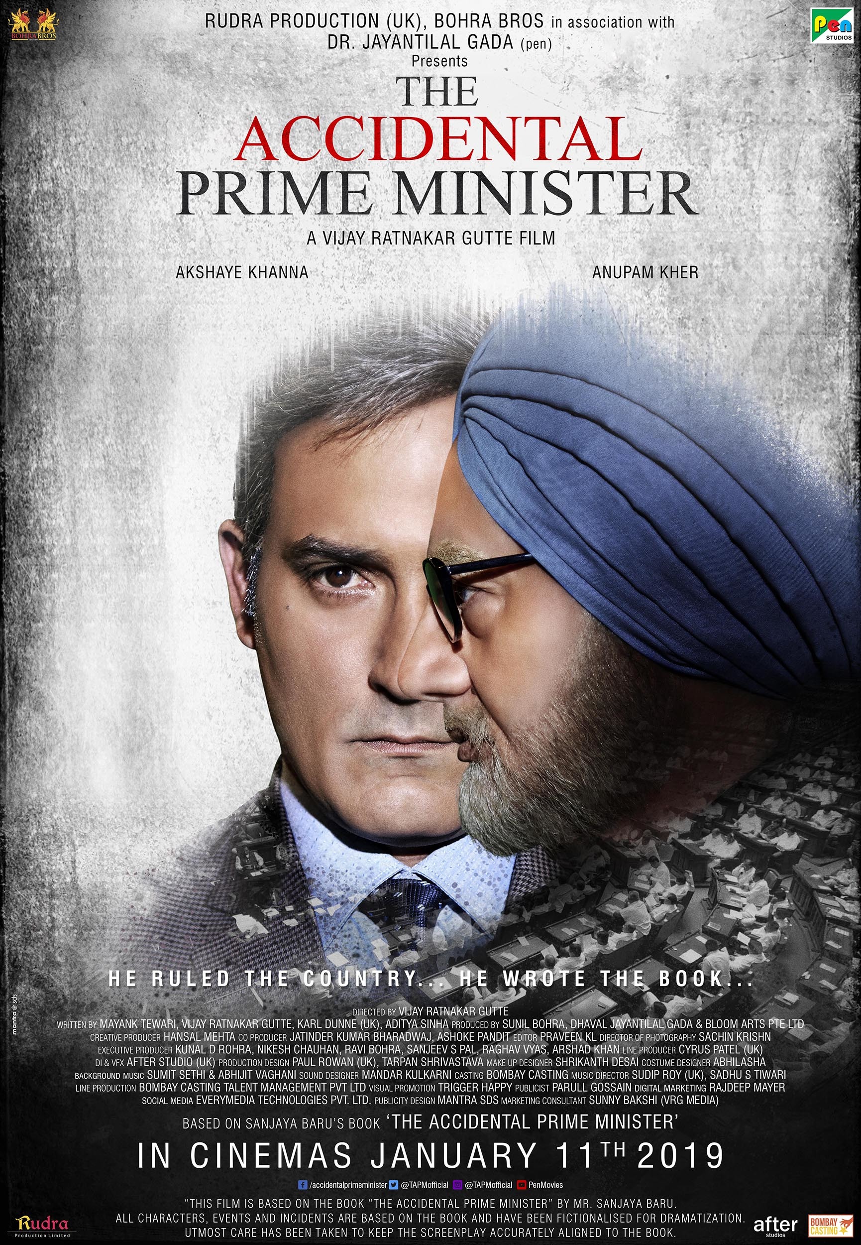 Mega Sized Movie Poster Image for The Accidental Prime Minister (#1 of 2)