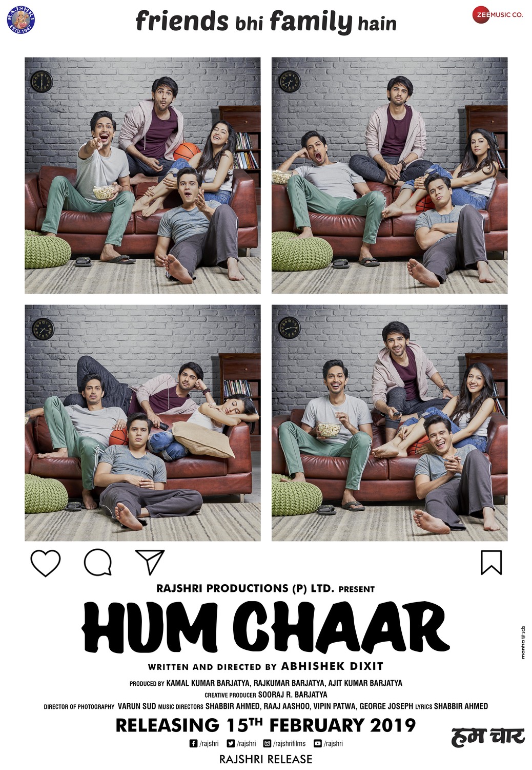 Extra Large Movie Poster Image for Hum chaar 