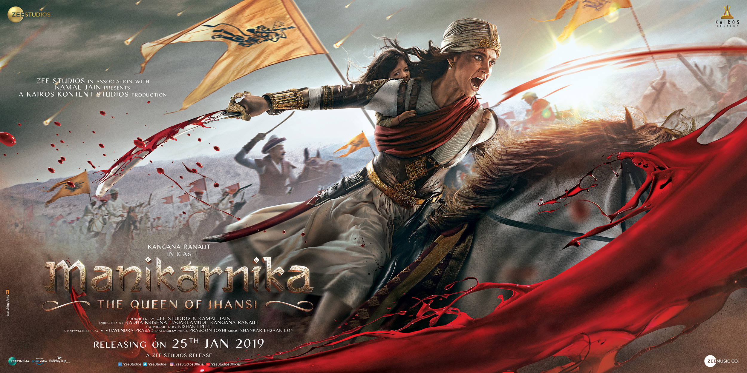 Mega Sized Movie Poster Image for Manikarnika: The Queen of Jhansi (#3 of 4)