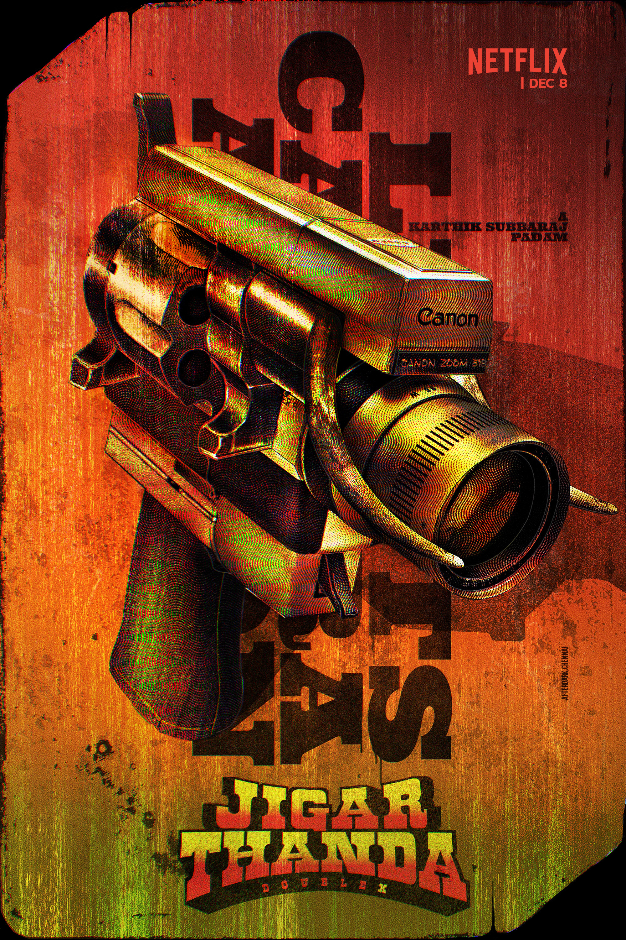 Mega Sized Movie Poster Image for Jigarthanda Double X 