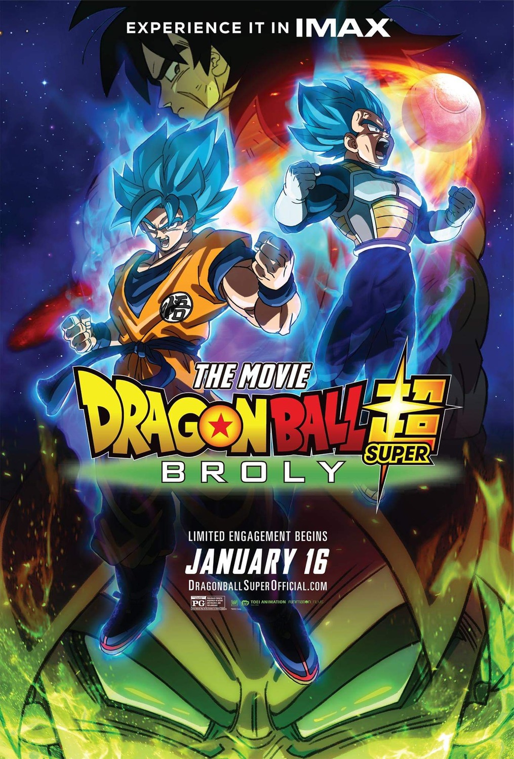 2X Posters Dragon Super Broly The movie 12inx18in Each Free Shipping 