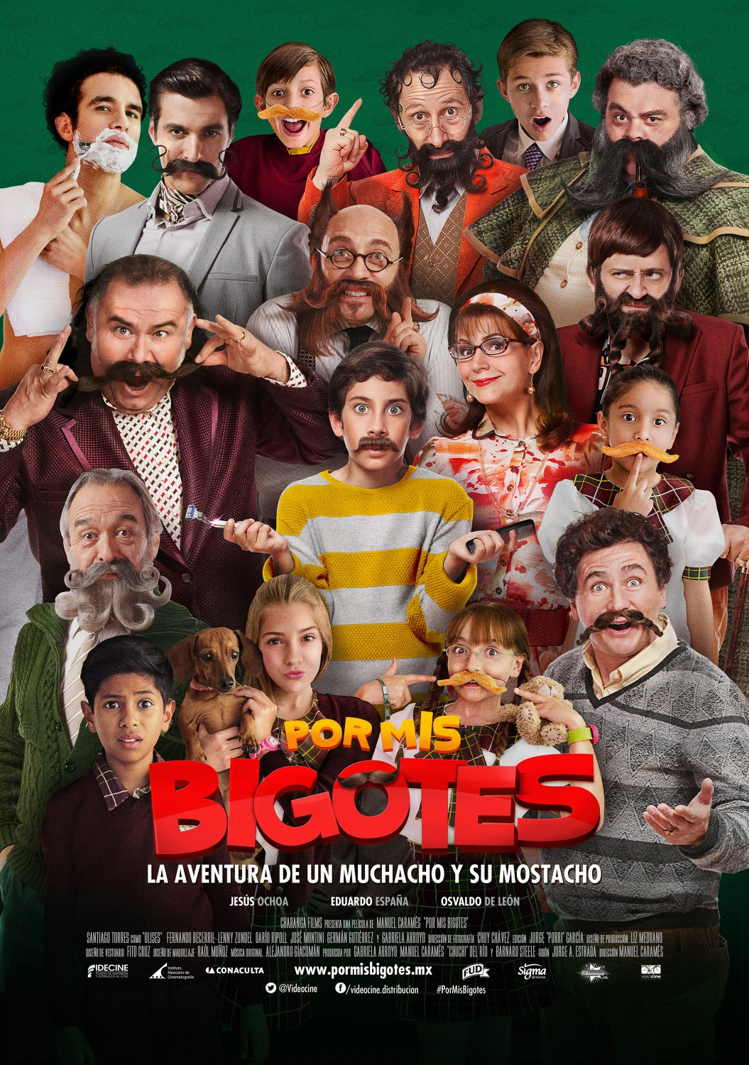 Extra Large Movie Poster Image for Por mis Bigotes 