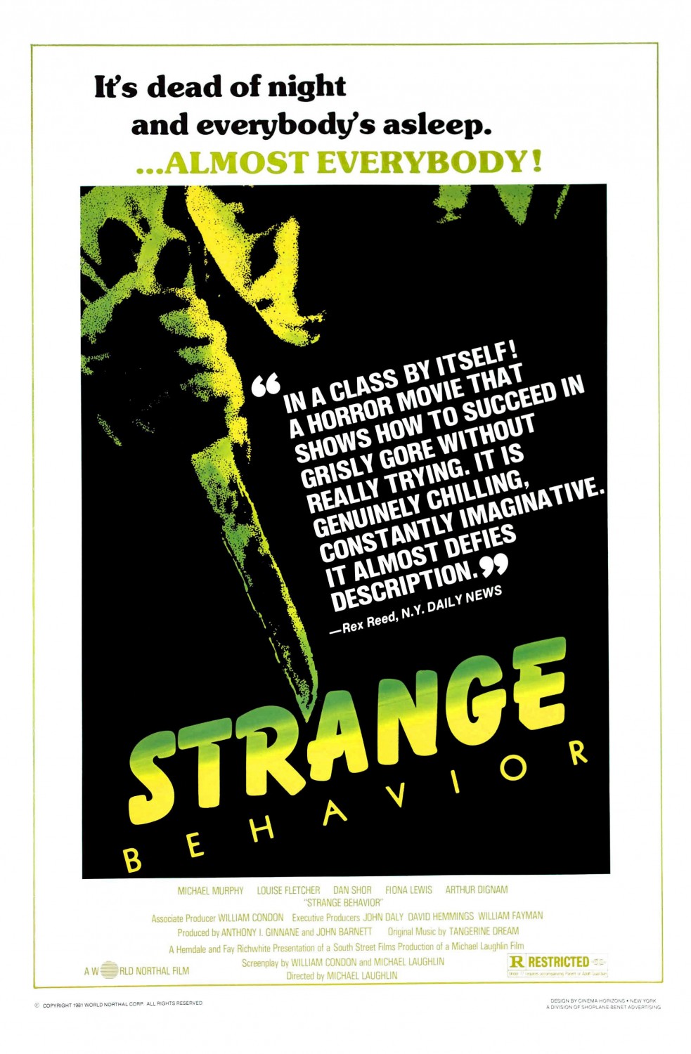 Extra Large Movie Poster Image for Strange Behavior (#1 of 2)