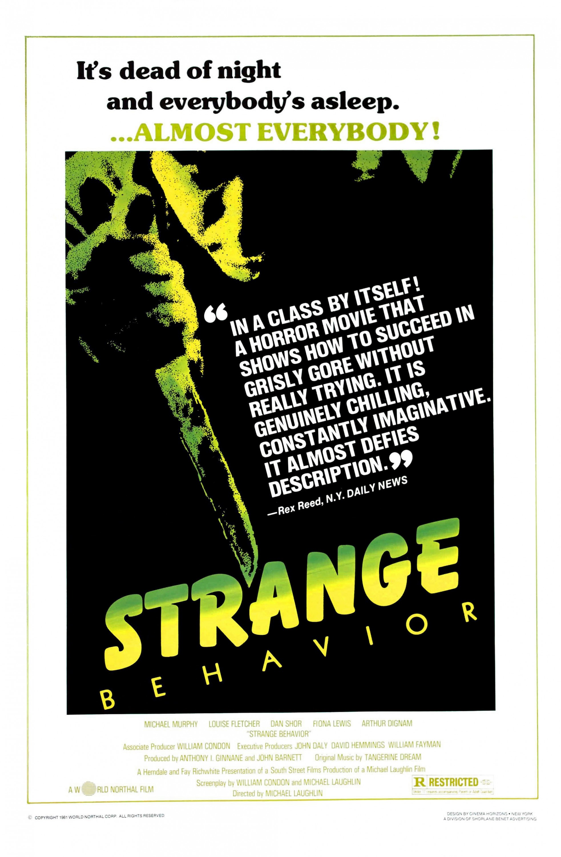 Mega Sized Movie Poster Image for Strange Behavior (#1 of 2)