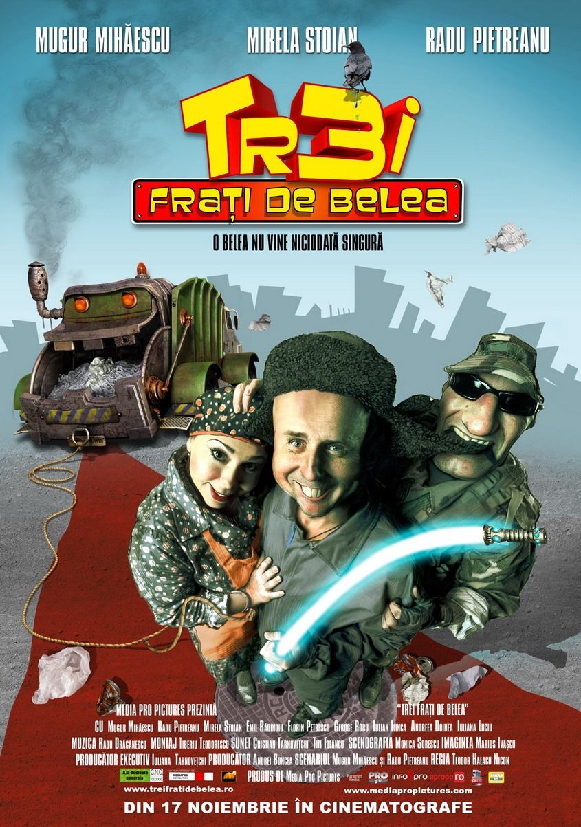 Extra Large Movie Poster Image for Trei frati de belea 