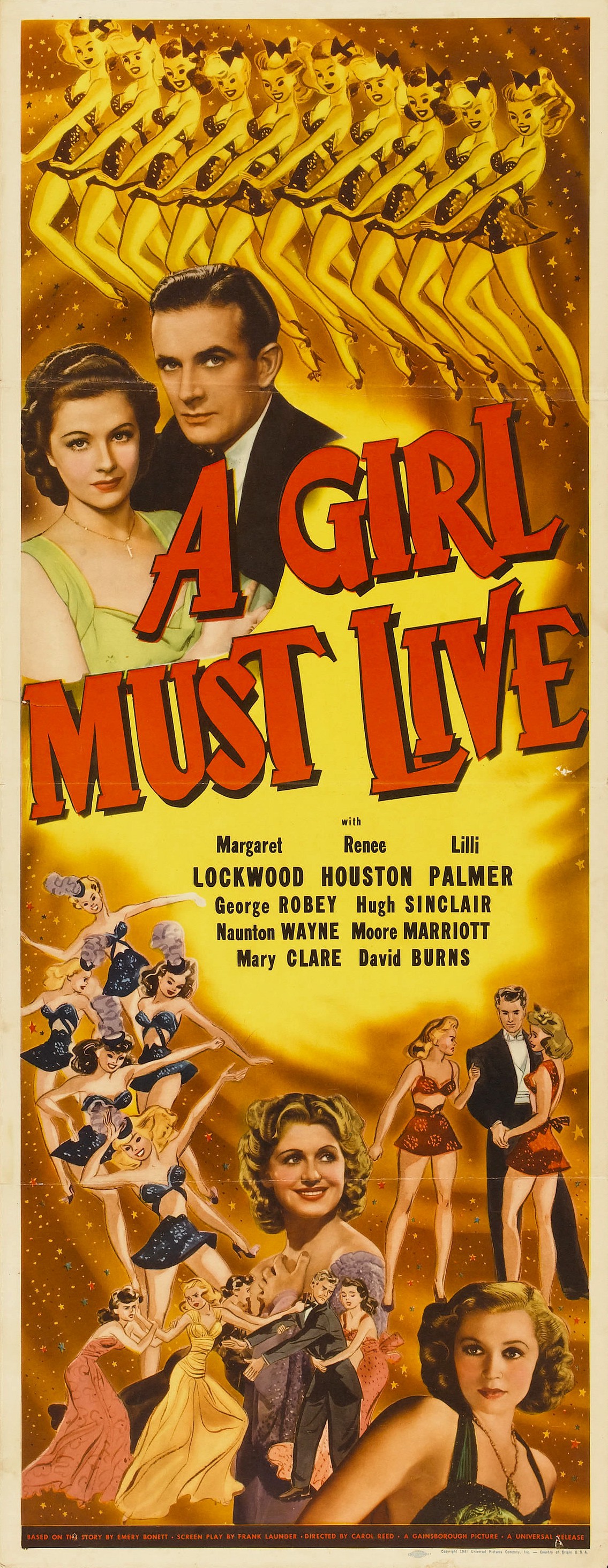 Mega Sized Movie Poster Image for A Girl Must Live 