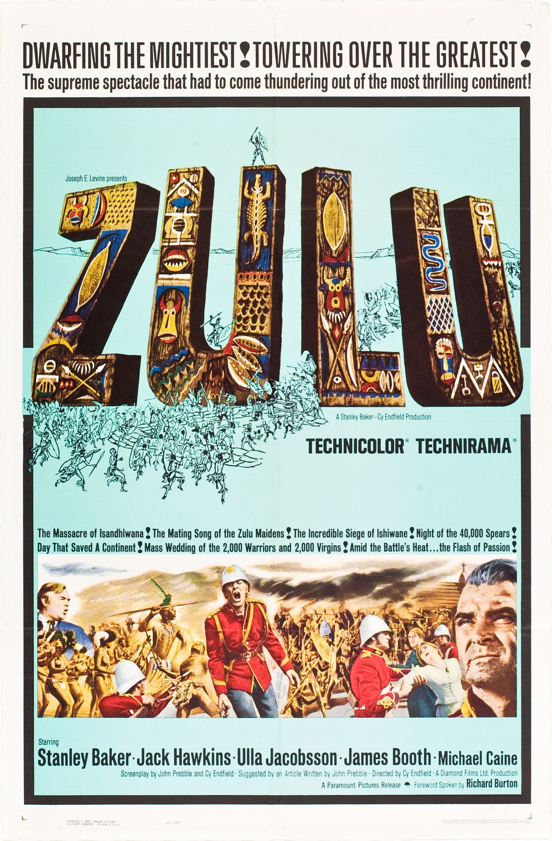 Mega Sized Movie Poster Image for Zulu (#4 of 8)
