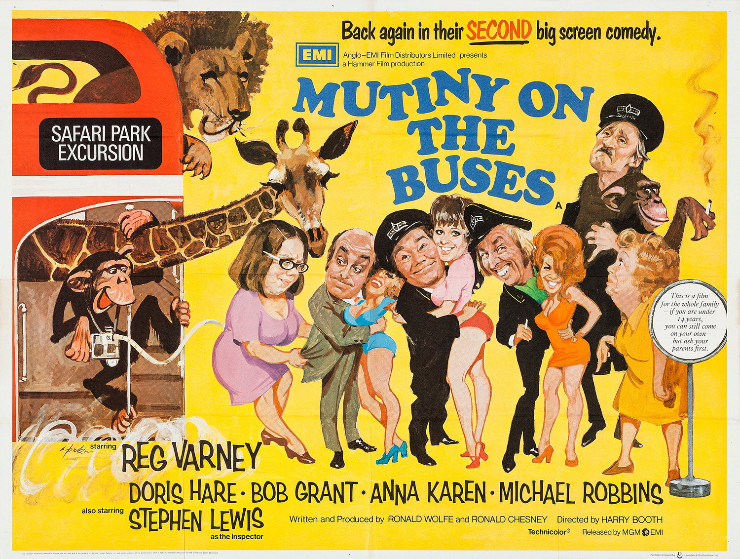 Extra Large Movie Poster Image for Mutiny on the Buses 