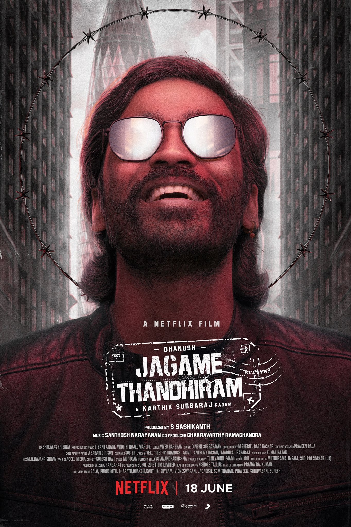 Mega Sized Movie Poster Image for Jagame Thandhiram 